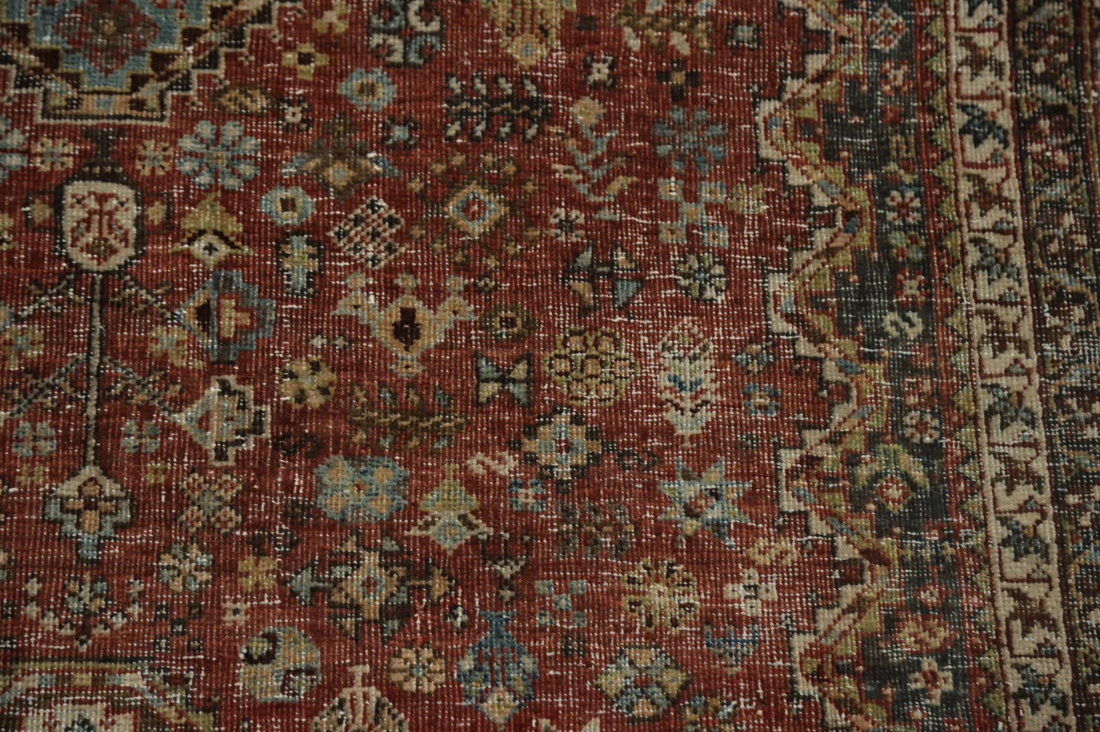 Antique Vegetable Dye Abadeh Nafar Persian Rug 4x7 - 8