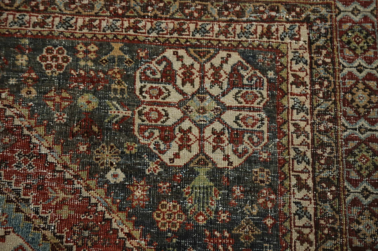 Antique Vegetable Dye Abadeh Nafar Persian Rug 4x7 - 9