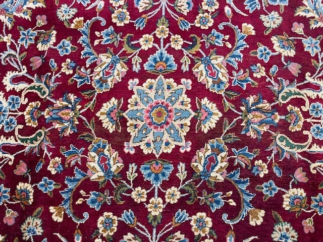 Antique persian large size Kirman Rug-5175 - 10