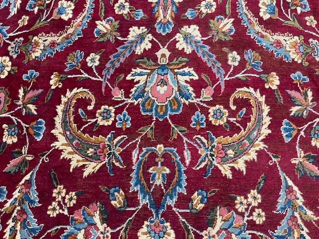Antique persian large size Kirman Rug-5175 - 8