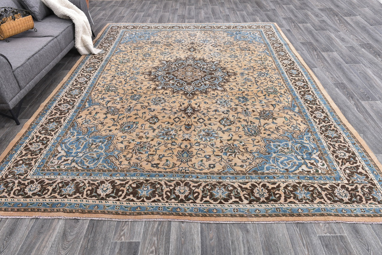 9'5'' x 12'6'' Unique Handmade Vintage Rug - 242406 - 3