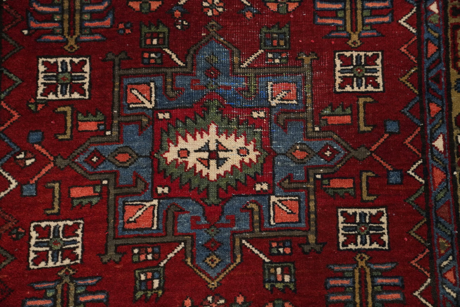 Antique Heriz Serapi Persian Runner Rug 3x11 - 5