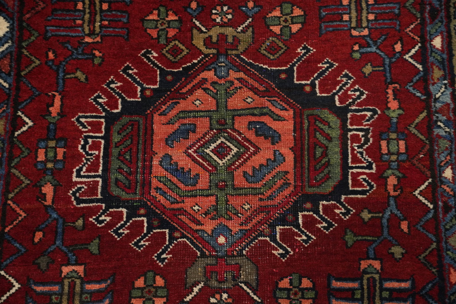 Antique Heriz Serapi Persian Runner Rug 3x11 - 6