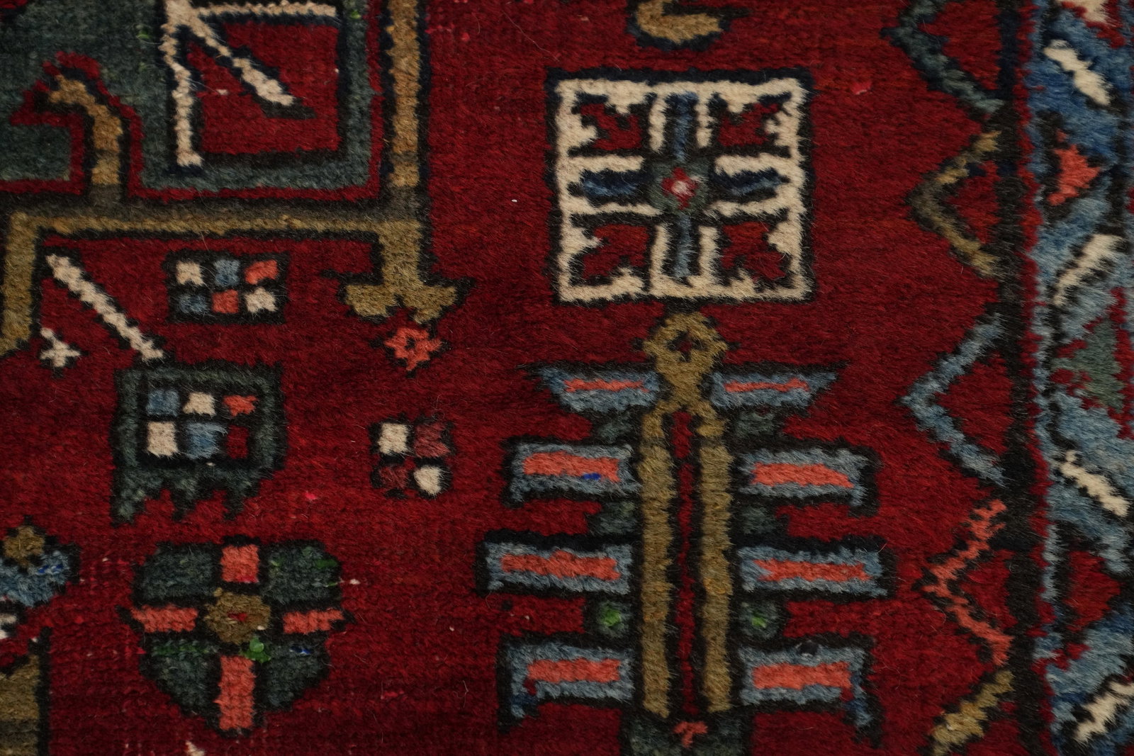 Antique Heriz Serapi Persian Runner Rug 3x11 - 7