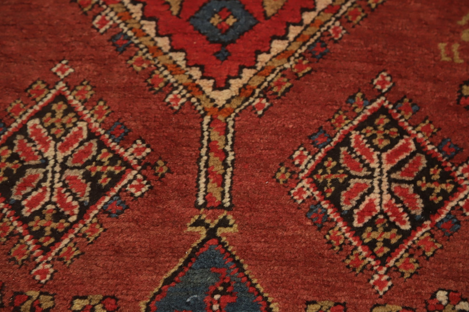 Antique Vegetable Dye Heriz Serapi Persian Runner Rug 4x10 - 10