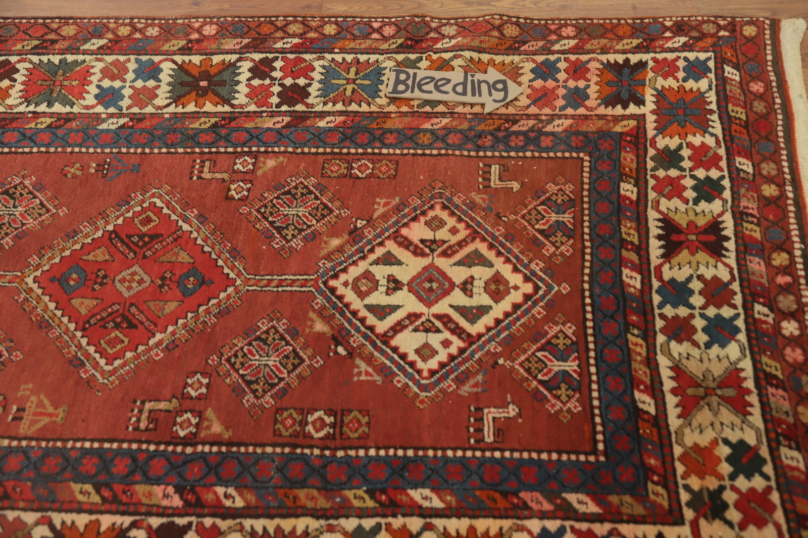 Antique Vegetable Dye Heriz Serapi Persian Runner Rug 4x10 - 12