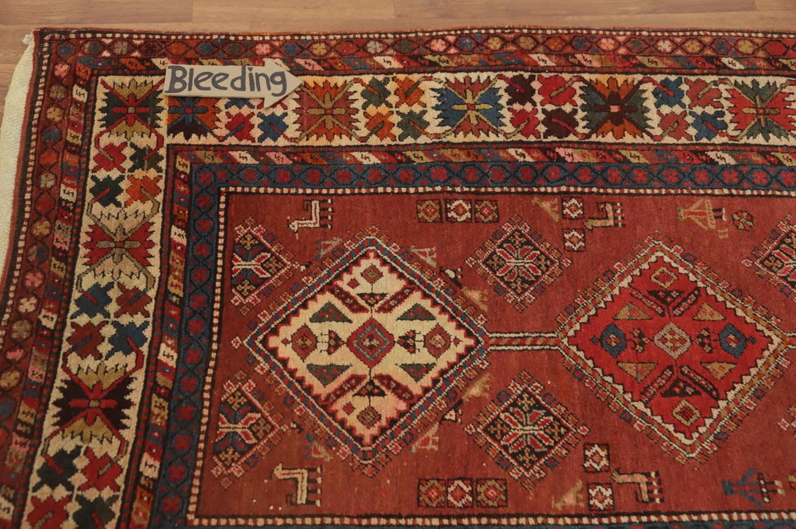 Antique Vegetable Dye Heriz Serapi Persian Runner Rug 4x10 - 14