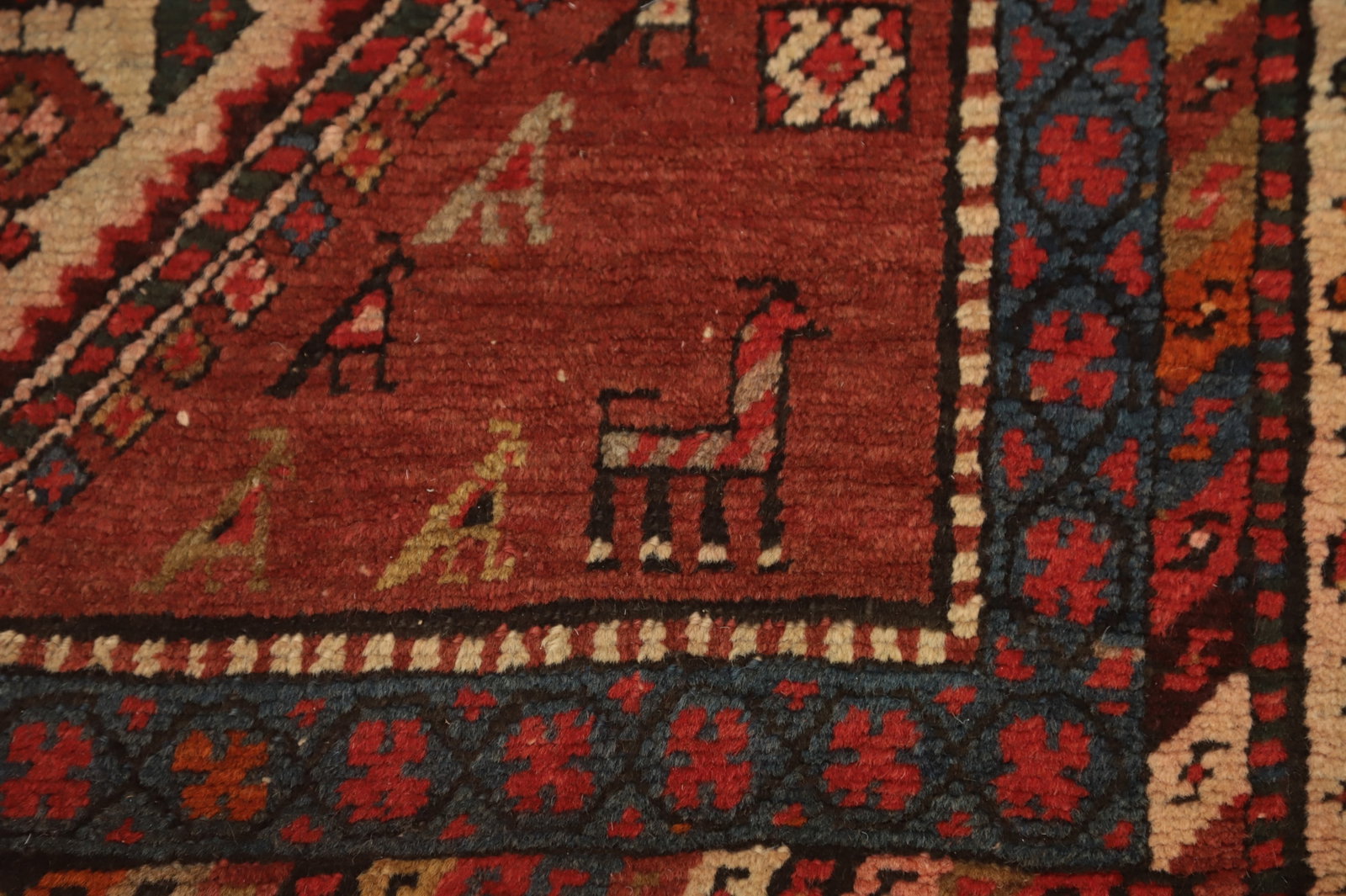 Antique Vegetable Dye Heriz Serapi Persian Runner Rug 4x10 - 8