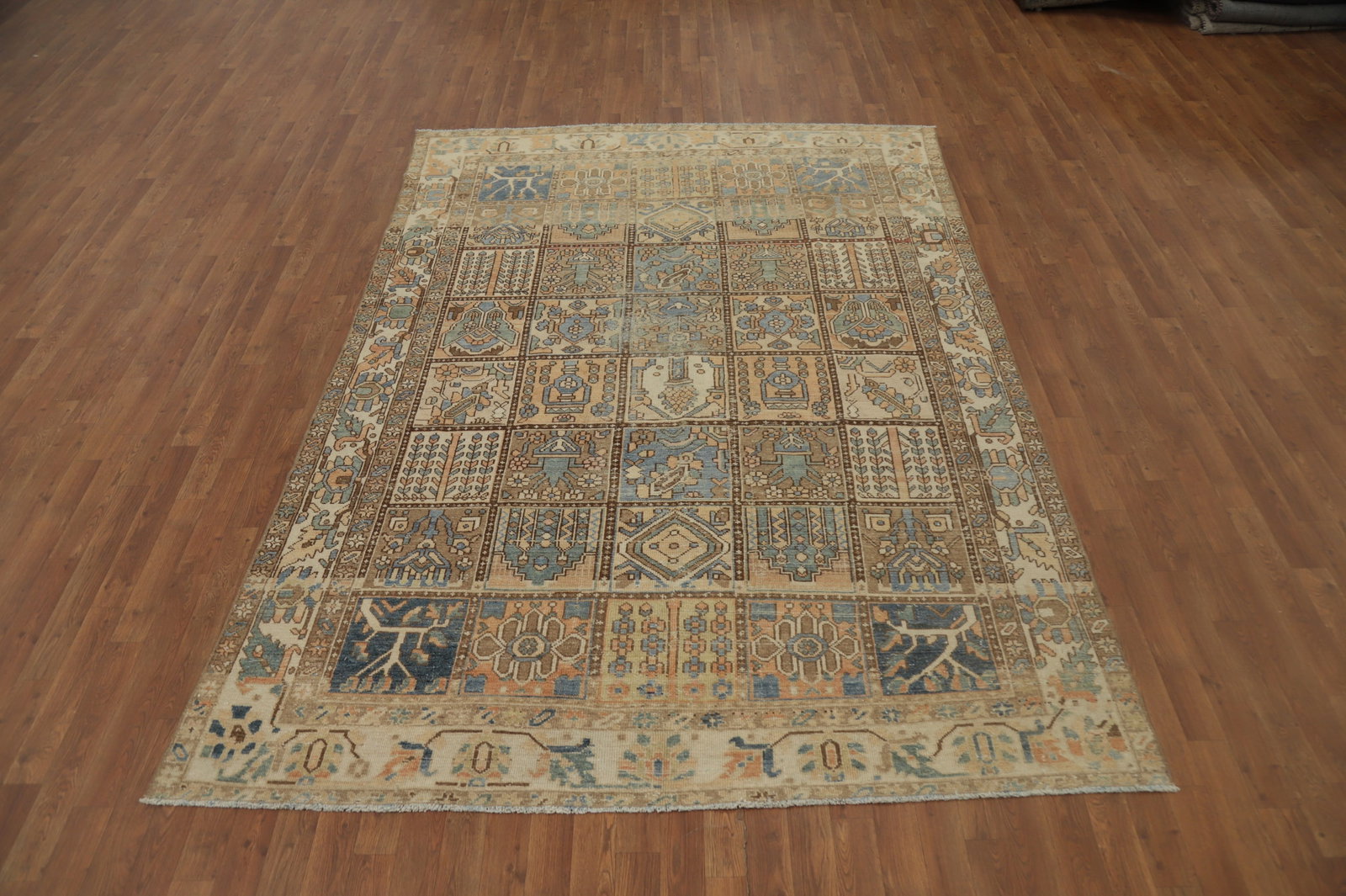 Antique Vegetable Dye Bakhtiari Persian Area Rug 7x9 - 2