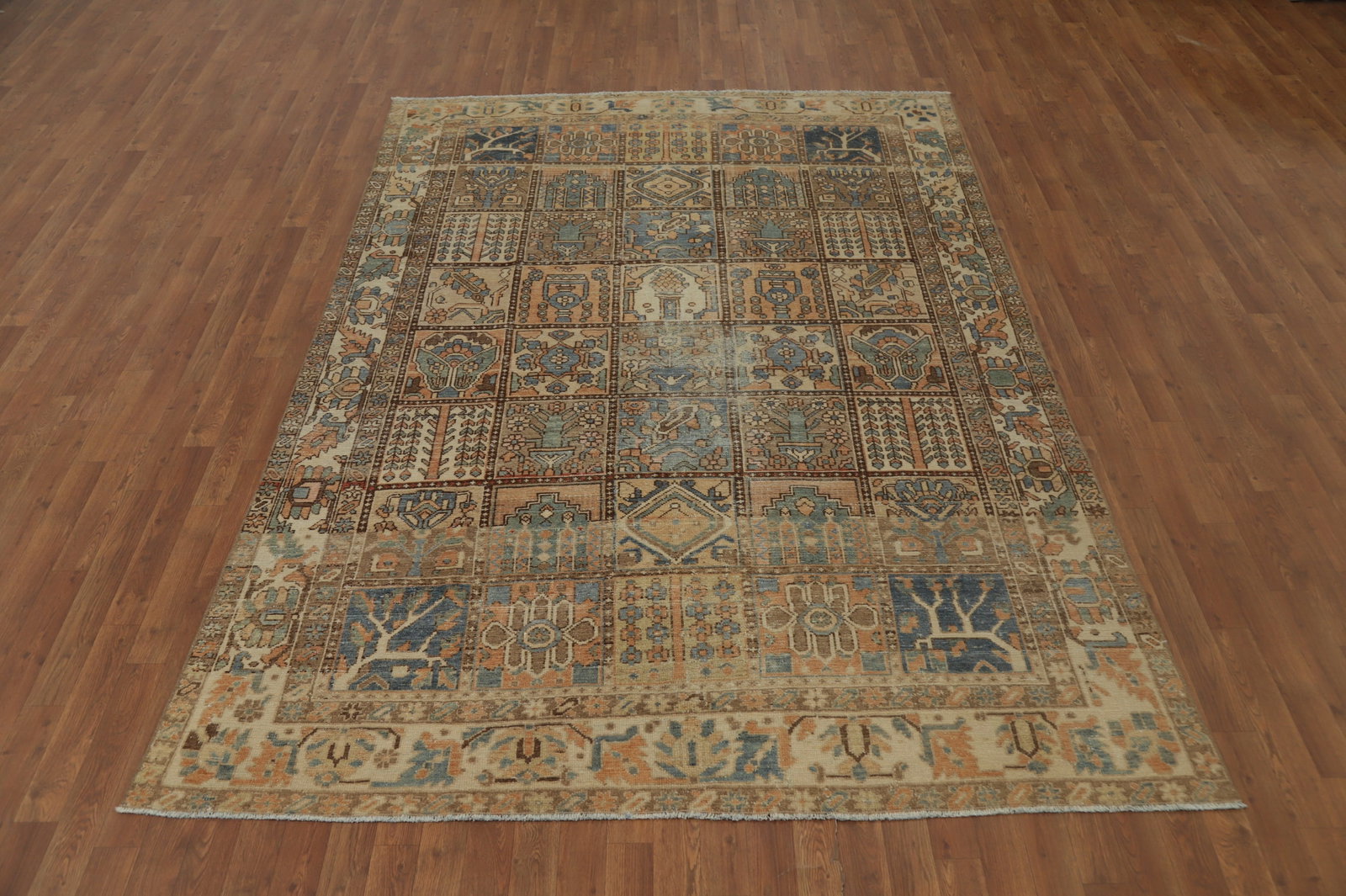Antique Vegetable Dye Bakhtiari Persian Area Rug 7x9 - 4