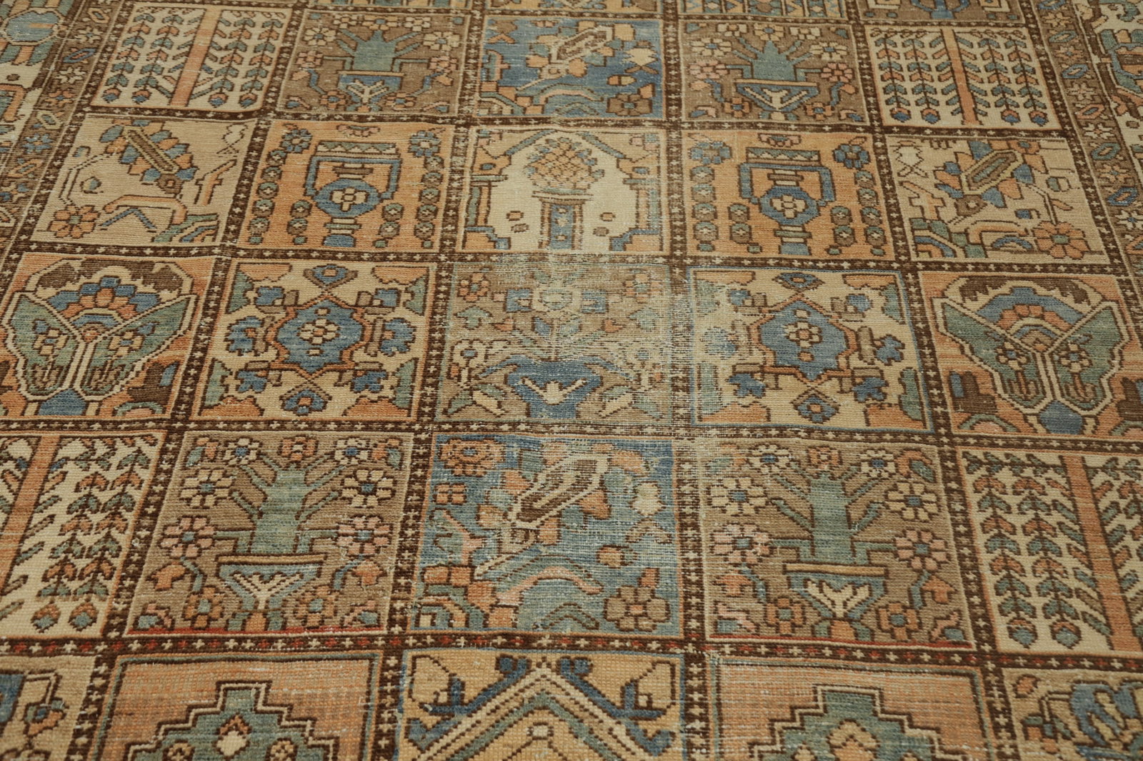 Antique Vegetable Dye Bakhtiari Persian Area Rug 7x9 - 5