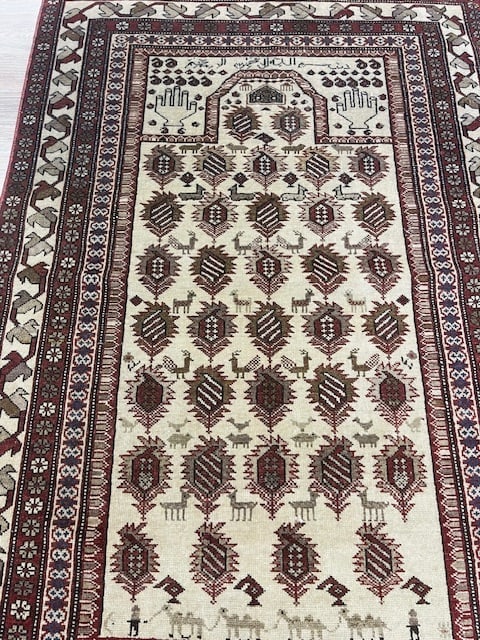 Unique Antique Shirvan Prayer rug-5184 - 10