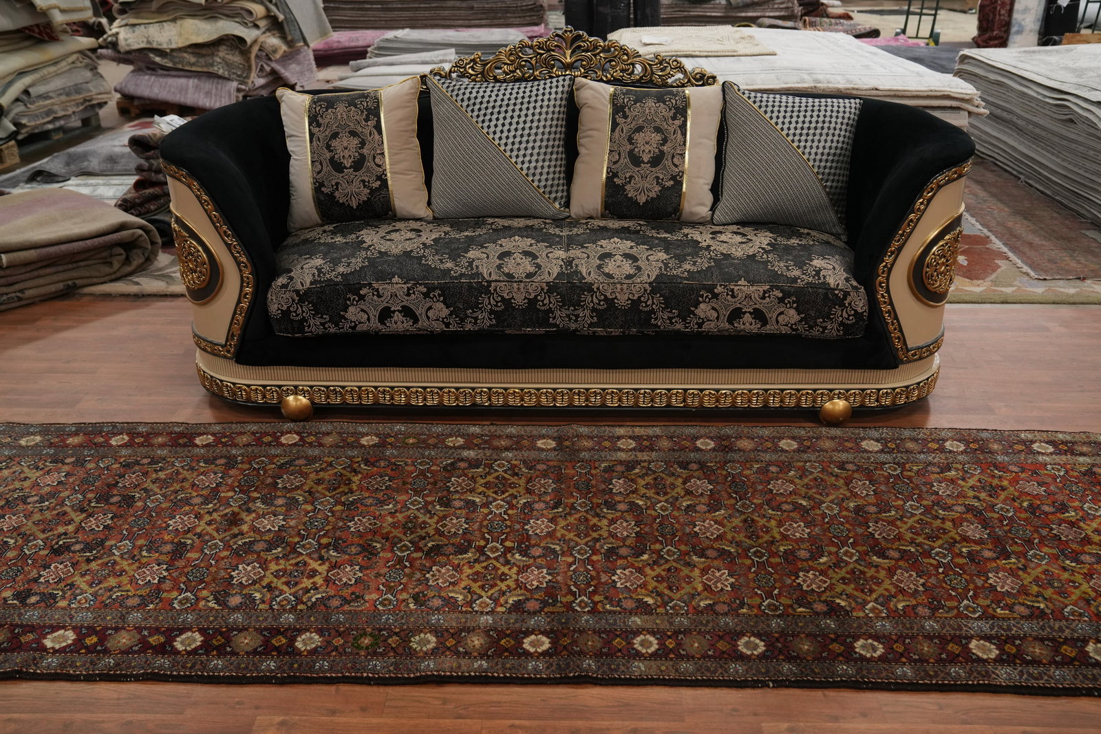 Antique Heriz Bakhshayesh Persian Runner Rug 4x15 - 3