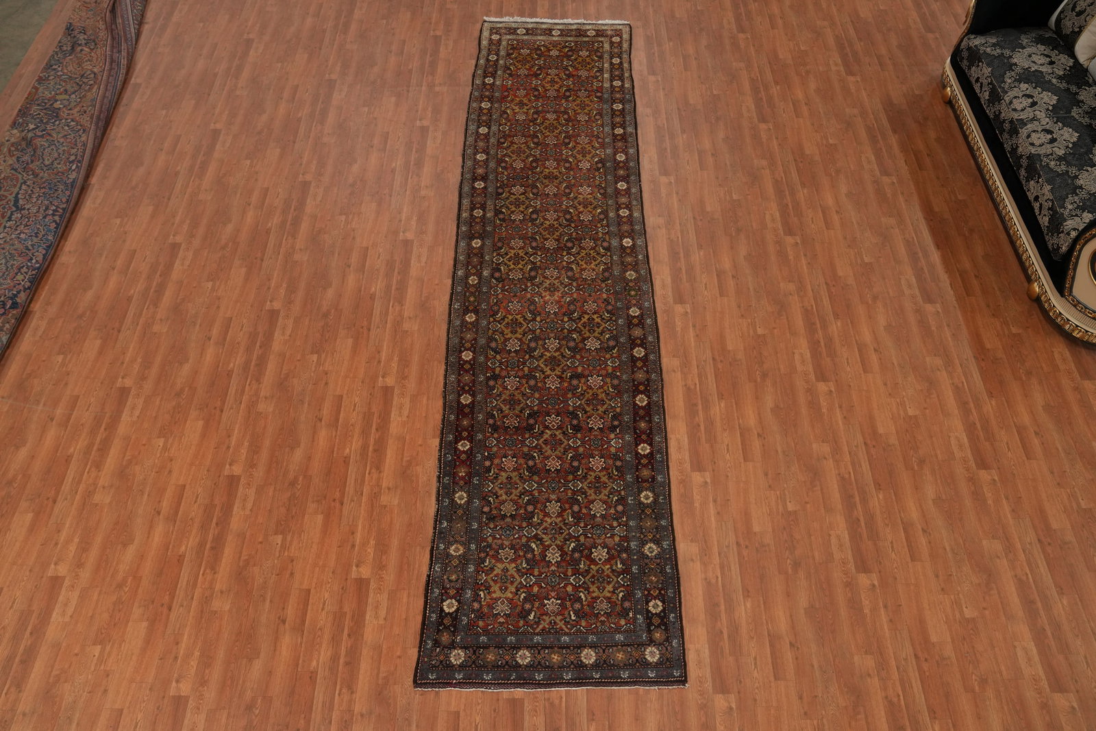 Antique Heriz Bakhshayesh Persian Runner Rug 4x15 - 4