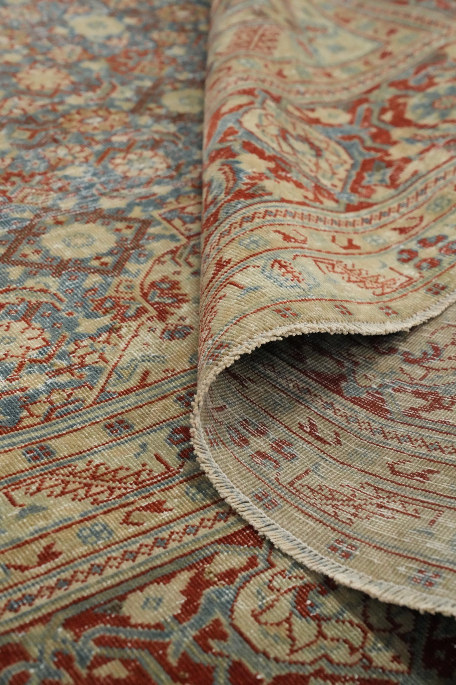 Antique Vegetable Dye Tabriz Persian Area Rug 10x13 - 12