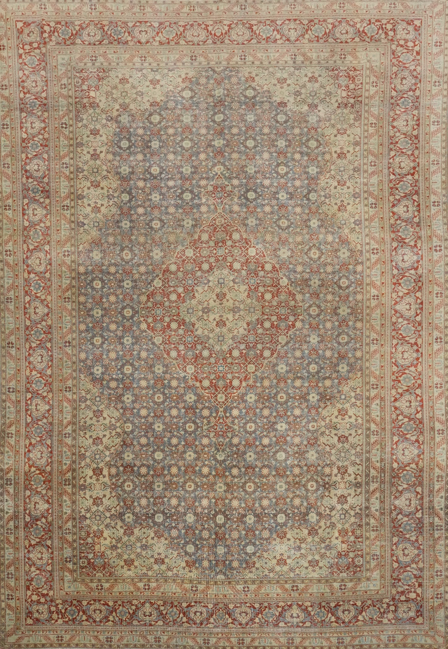 Antique Vegetable Dye Tabriz Persian Area Rug 10x13: Title: Antique Vegetable Dye Tabriz Persian Area Rug 10x13 Description:A Beautiful Genuine Iran ( Persia ) Tabriz rug is Hand Knotted by skillful weavers in Iran ( Persia ) with