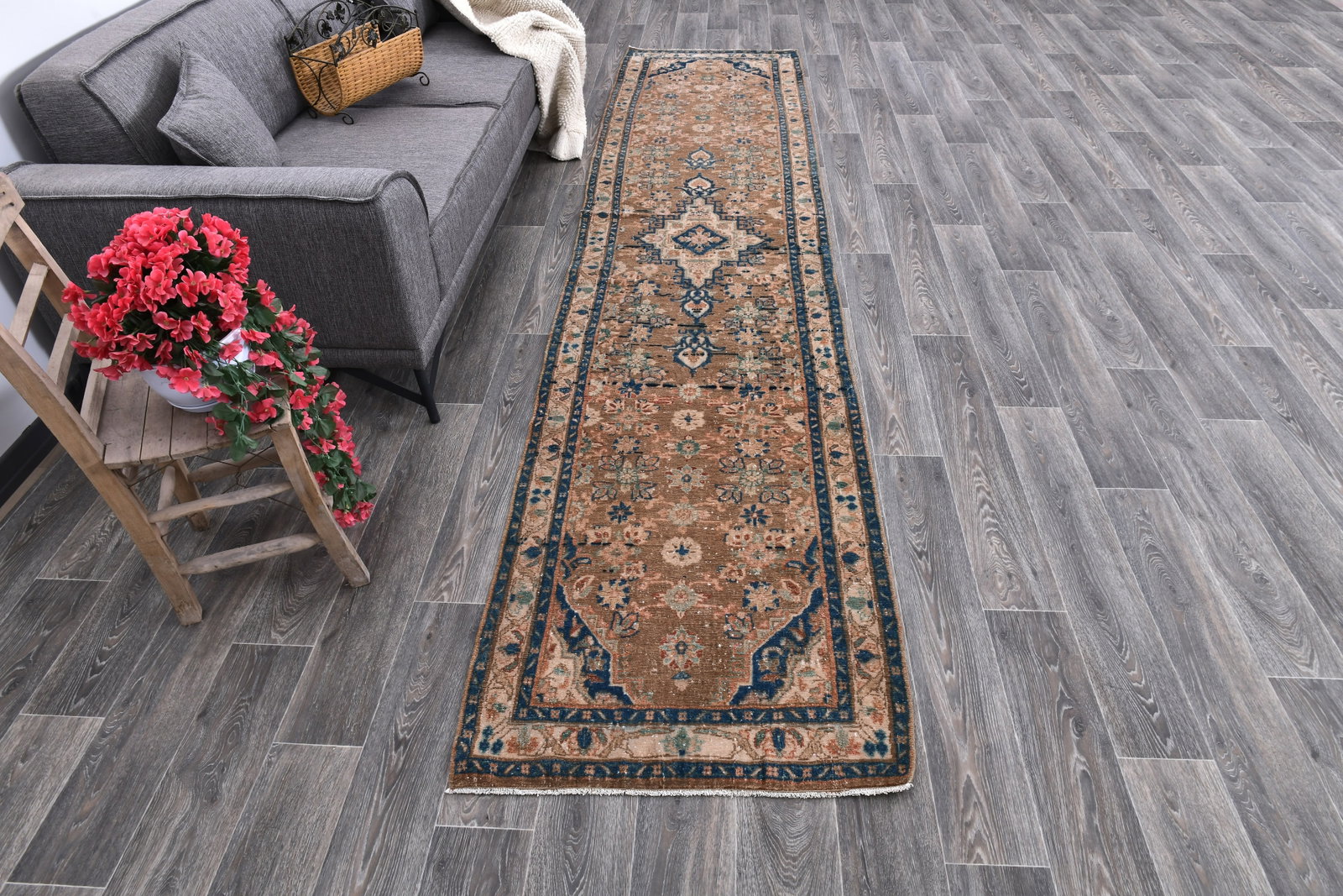 2'10'' x 12'10'' Unique Handmade Vintage Rug - 242401 - 3
