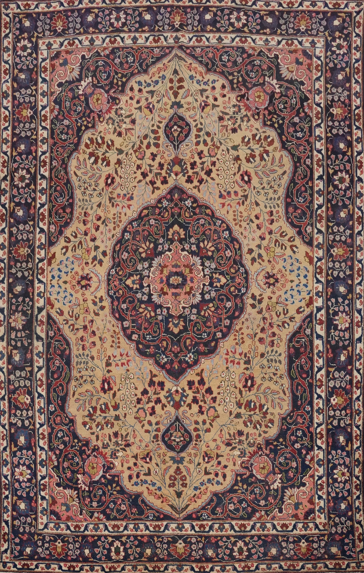 Antique Vegetable Dye Mashad Persian Area Rug 9x12: Title: Antique Vegetable Dye Mashad Persian Area Rug 9x12 Description:A Beautiful Genuine Iran ( Persia ) Mashad rug is Hand Knotted by skillful weavers in Iran ( Persia ) with