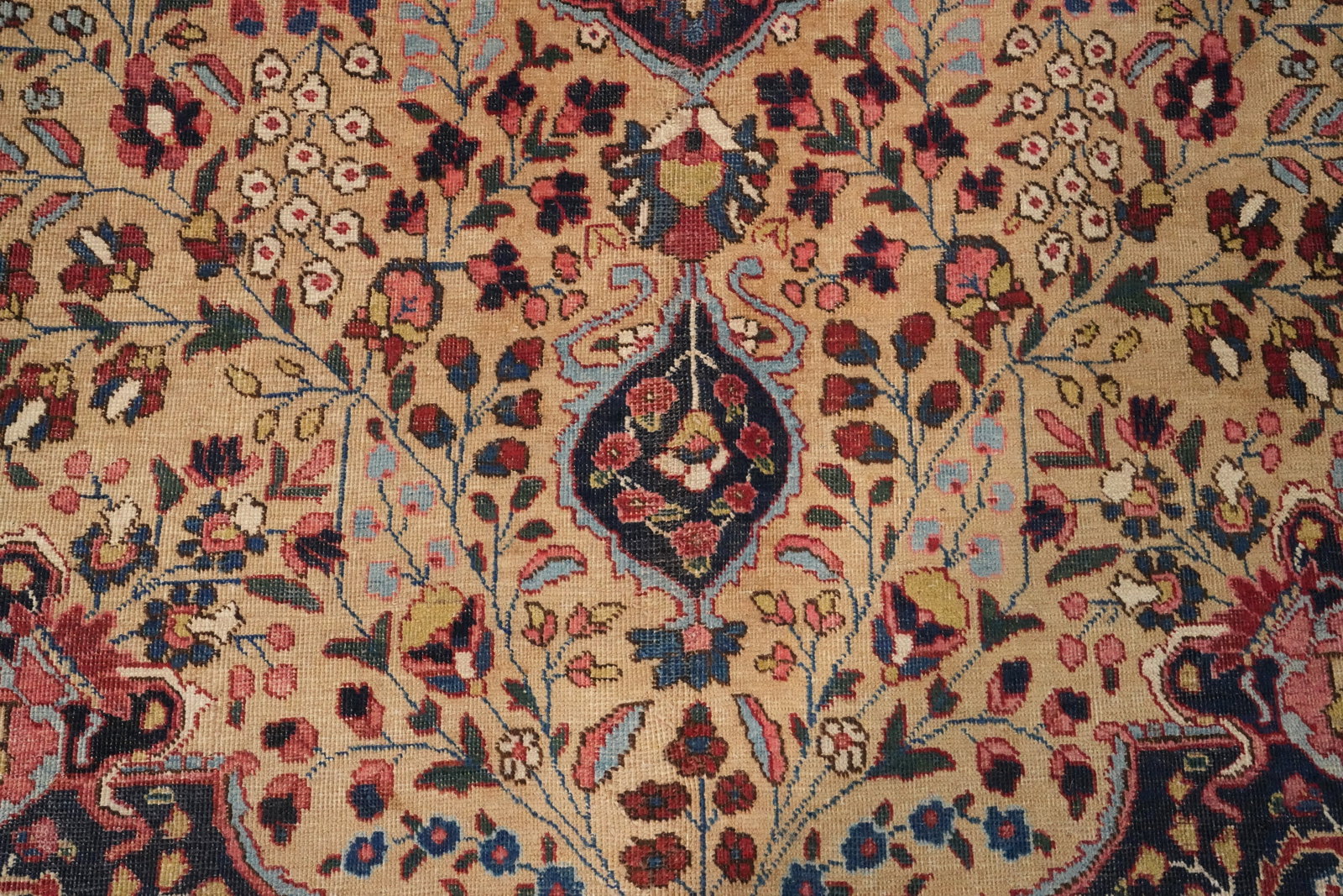 Antique Vegetable Dye Mashad Persian Area Rug 9x12 - 6