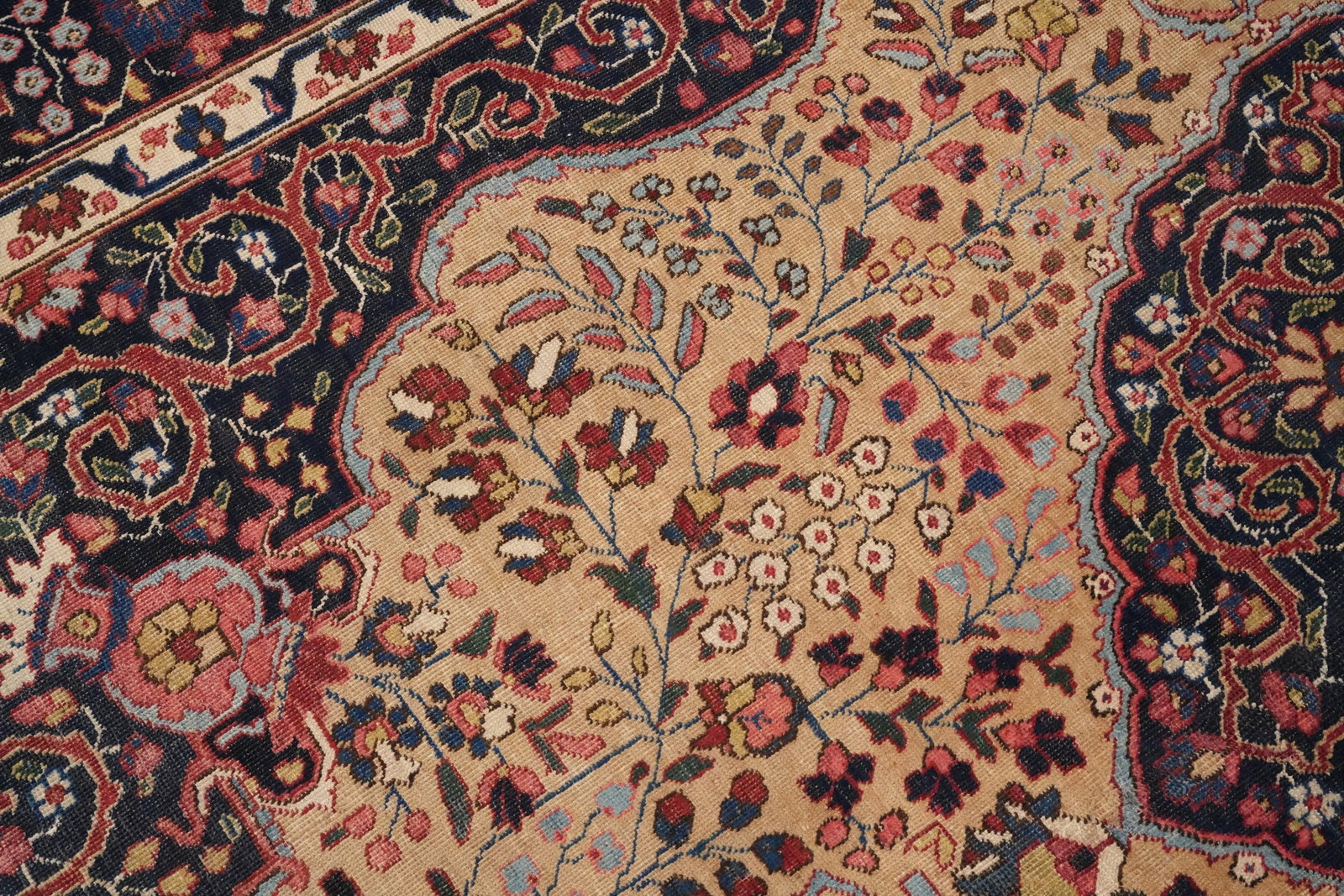 Antique Vegetable Dye Mashad Persian Area Rug 9x12 - 7