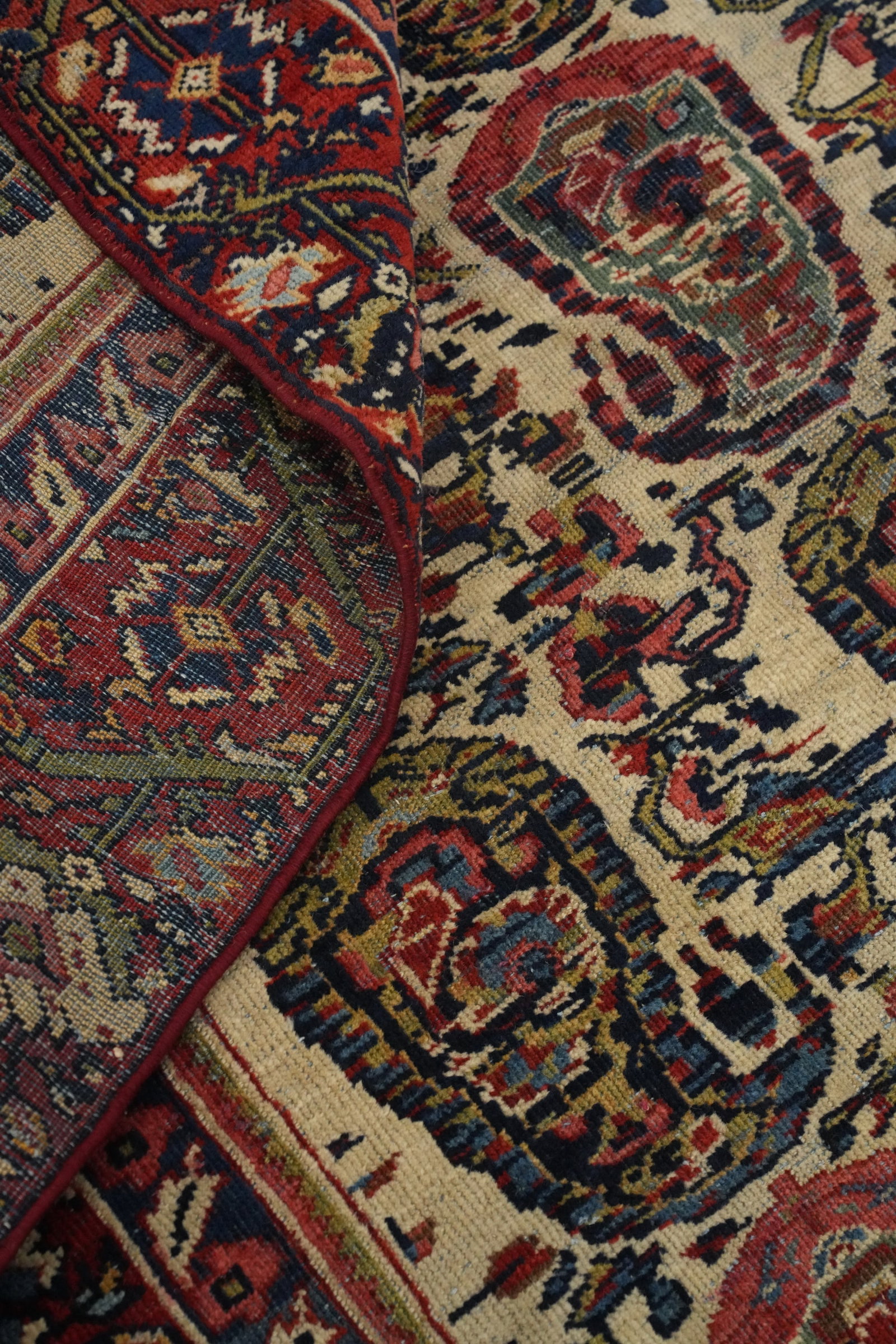 Pre-1900 Antique Sultanabad Vegetable Dye Persian Rug 4x6 - 14