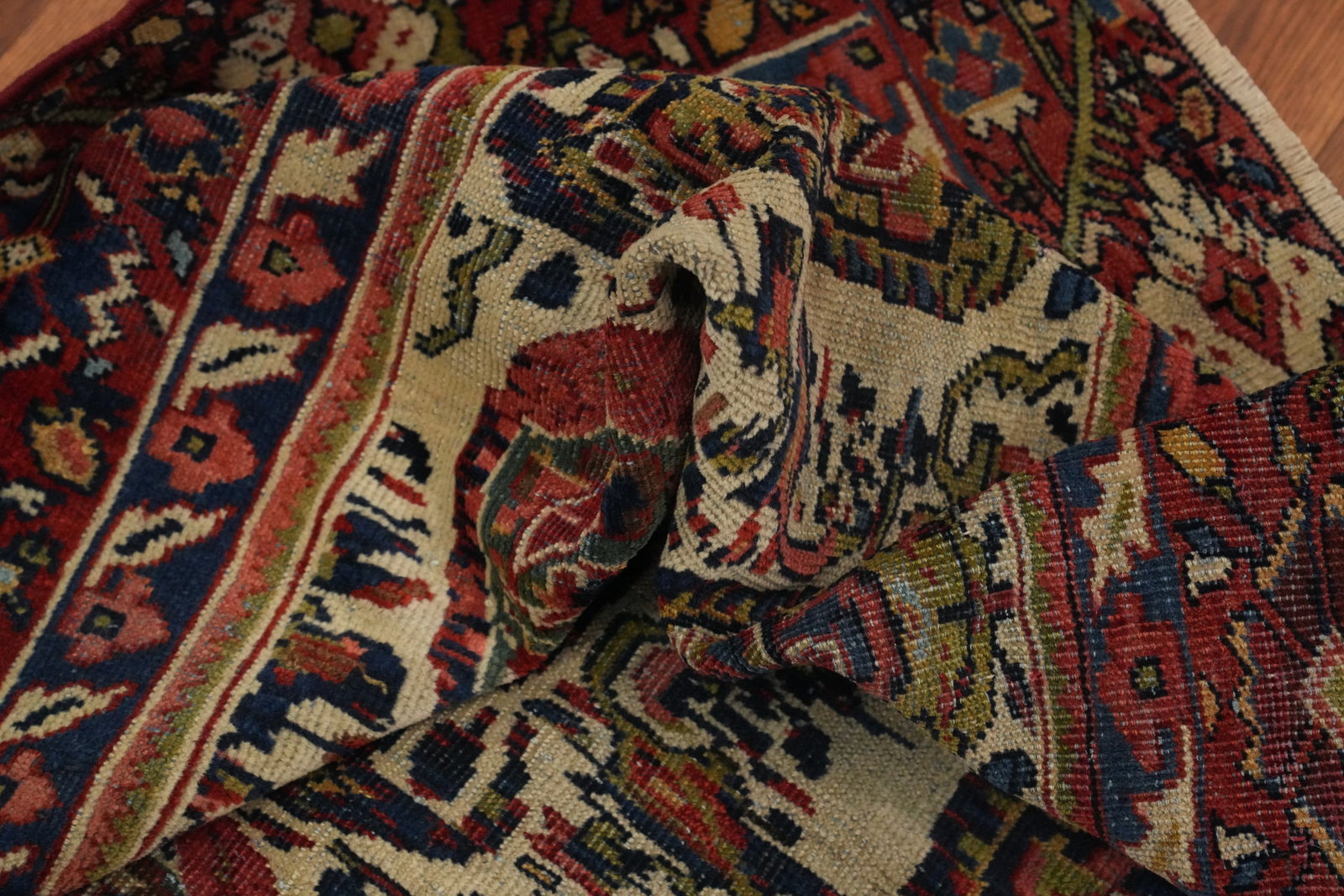Pre-1900 Antique Sultanabad Vegetable Dye Persian Rug 4x6 - 15