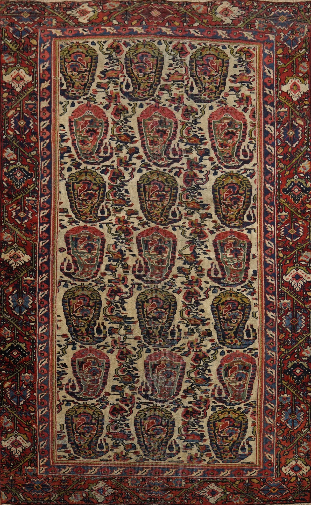 Pre-1900 Antique Sultanabad Vegetable Dye Persian Rug 4x6 (1 of 16)