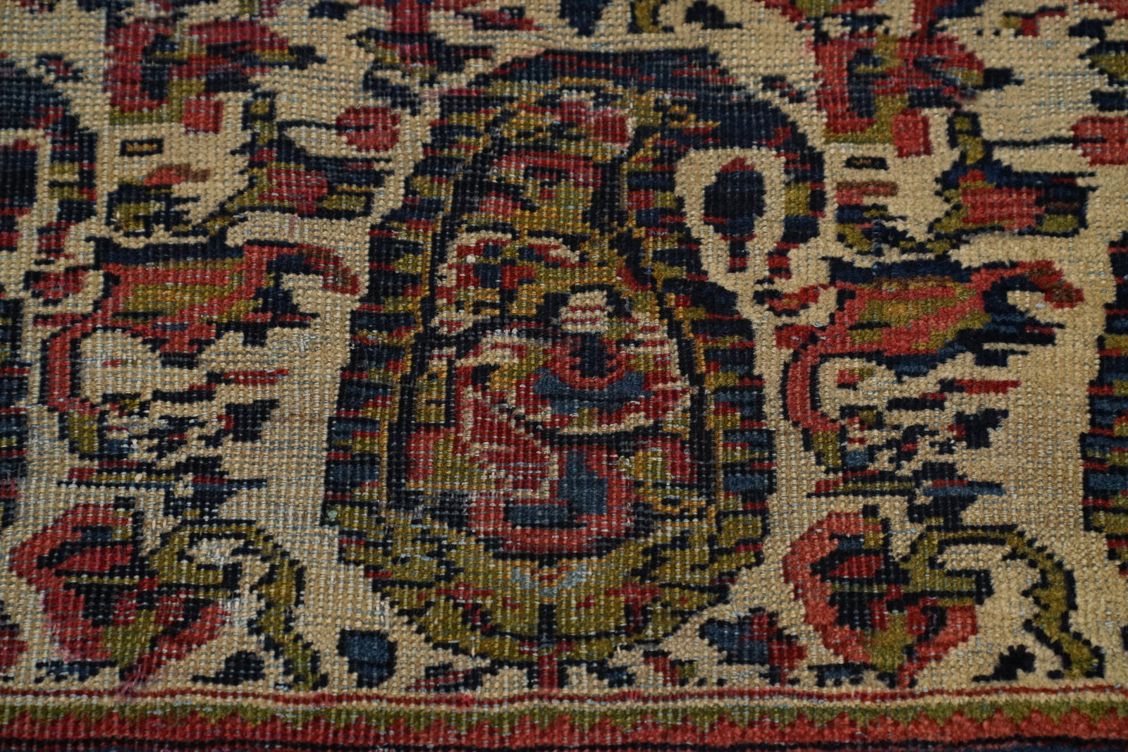 Pre-1900 Antique Sultanabad Vegetable Dye Persian Rug 4x6 - 6