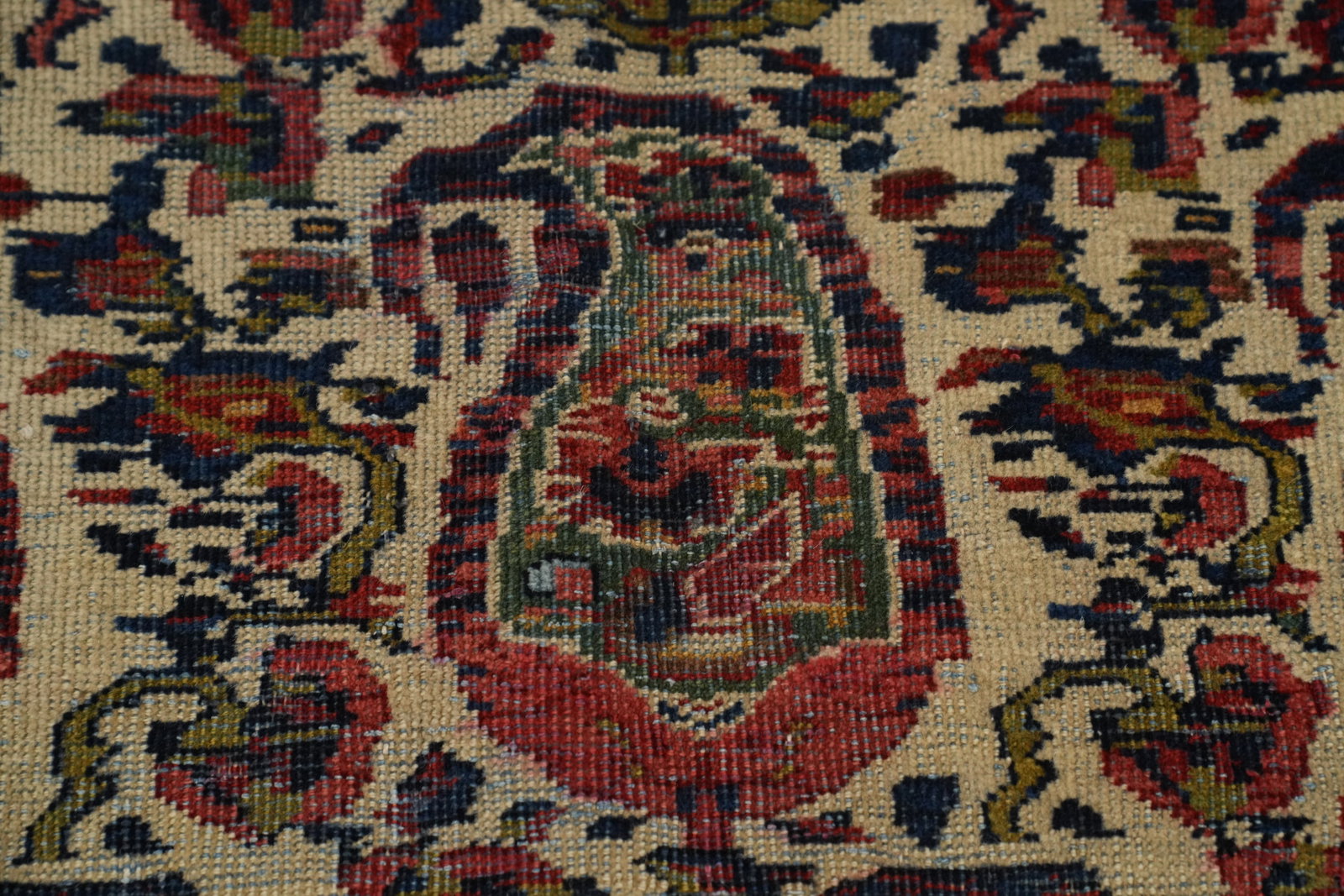 Pre-1900 Antique Sultanabad Vegetable Dye Persian Rug 4x6 - 7