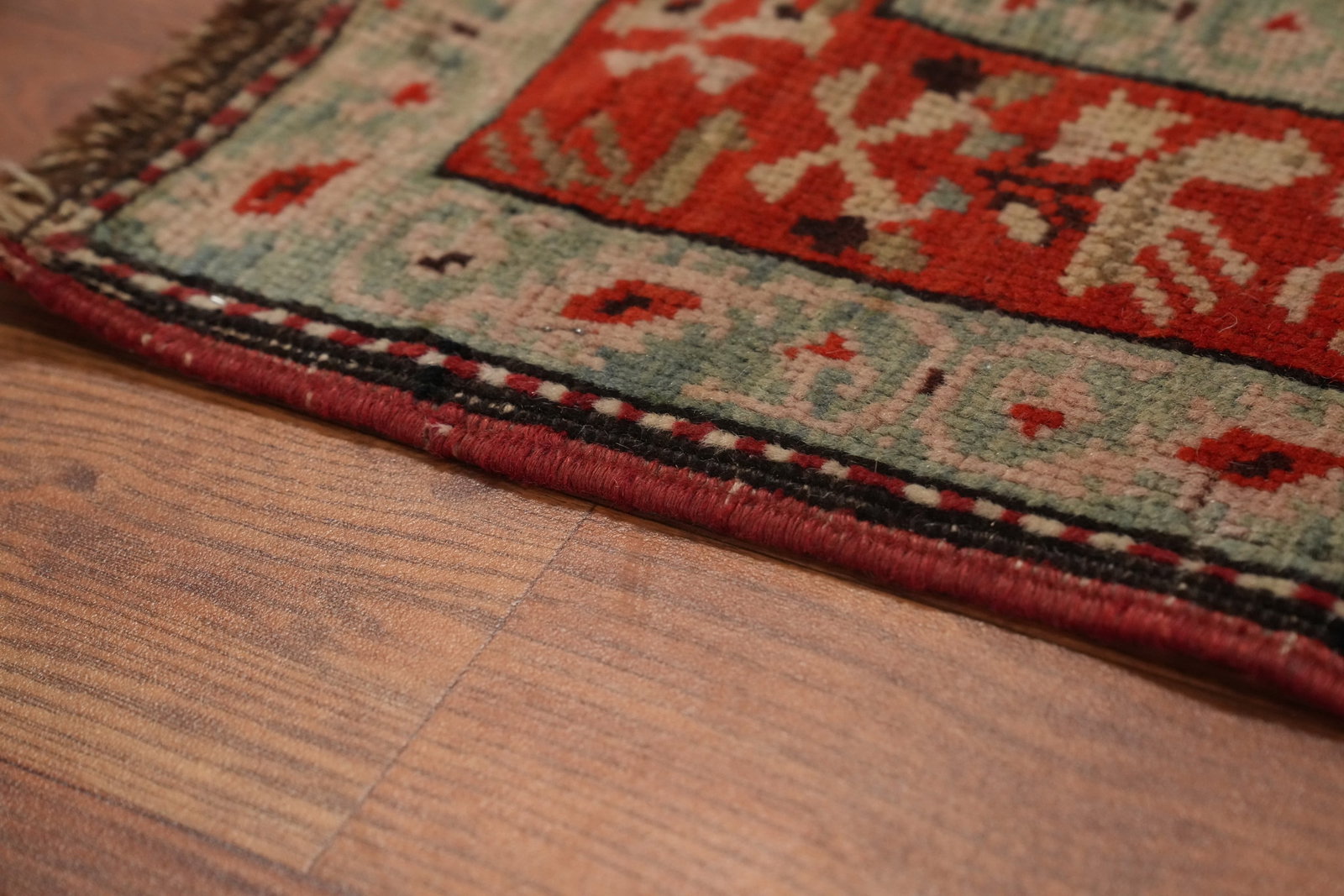 Antique Karabagh Vegetable Dye Runner Rug 4x16 - 13