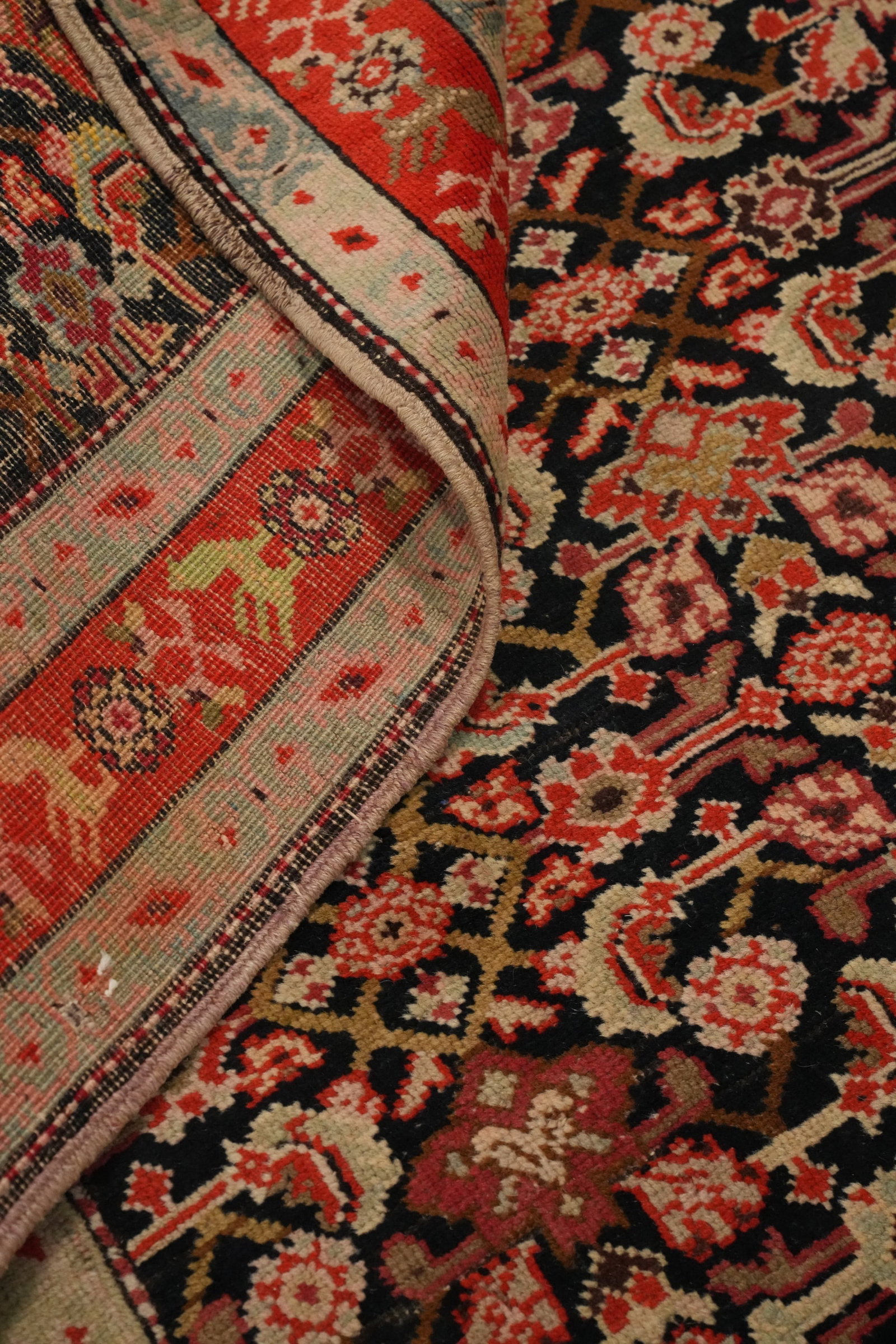Antique Karabagh Vegetable Dye Runner Rug 4x16 - 14