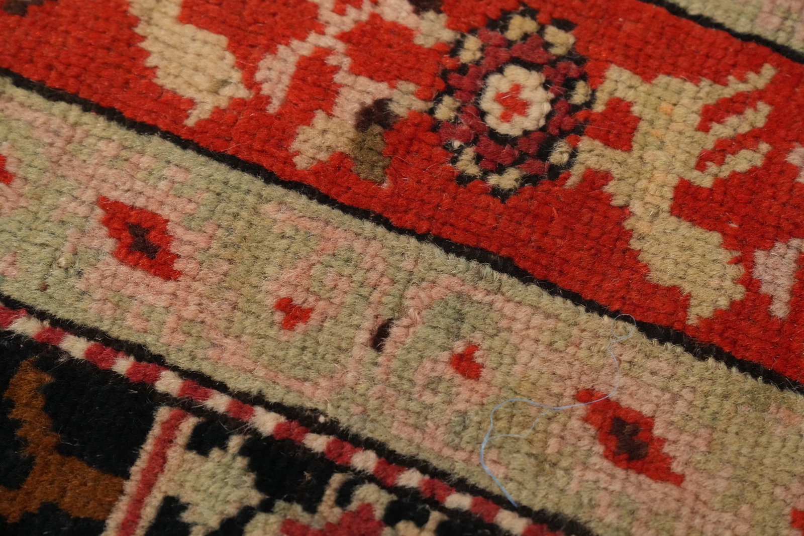 Antique Karabagh Vegetable Dye Runner Rug 4x16 - 9