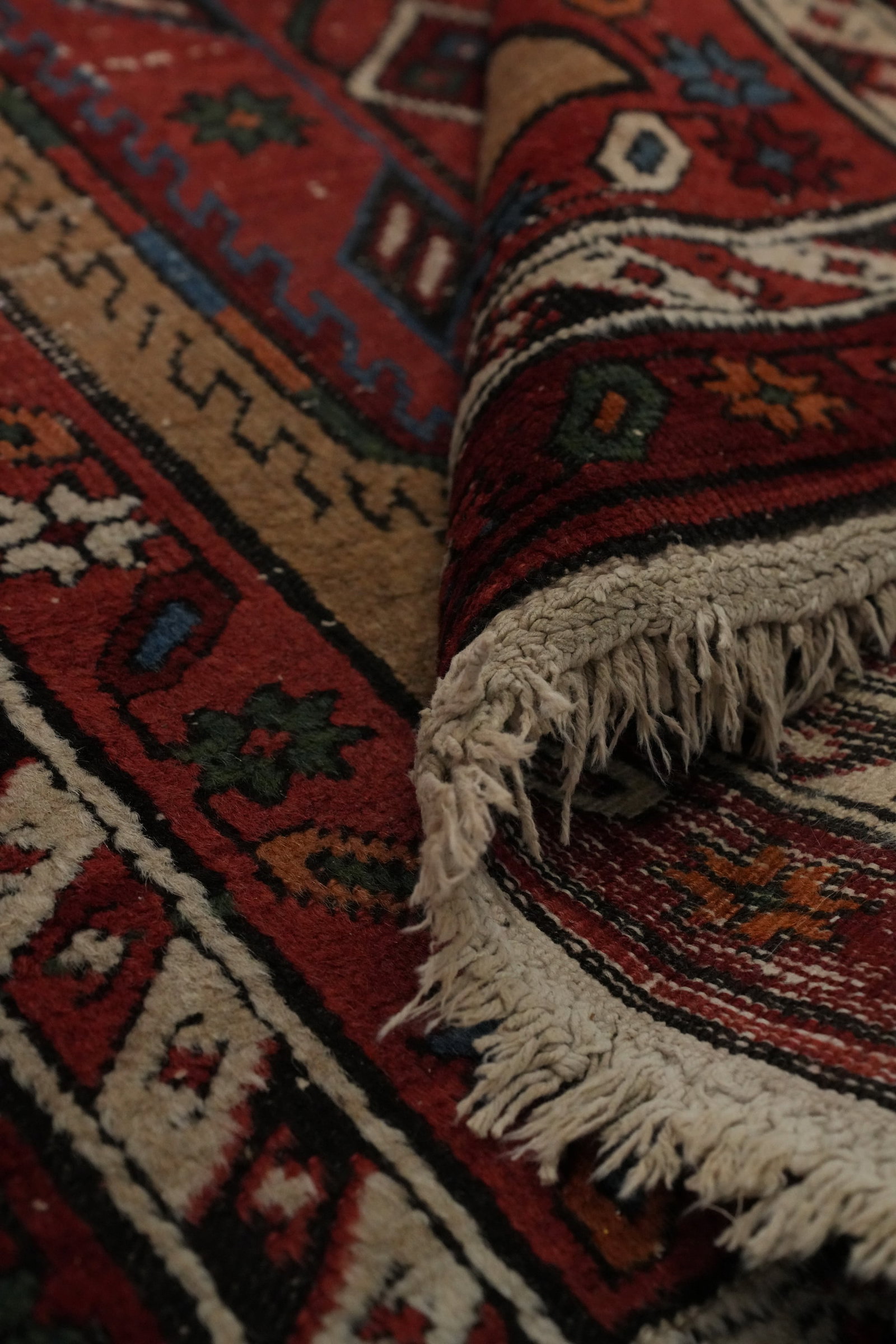 Antique Vegetable Dye Sarab Persian Runner Rug 3x9 - 18