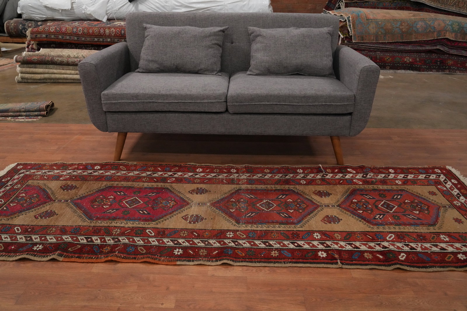 Antique Vegetable Dye Sarab Persian Runner Rug 3x9 - 3