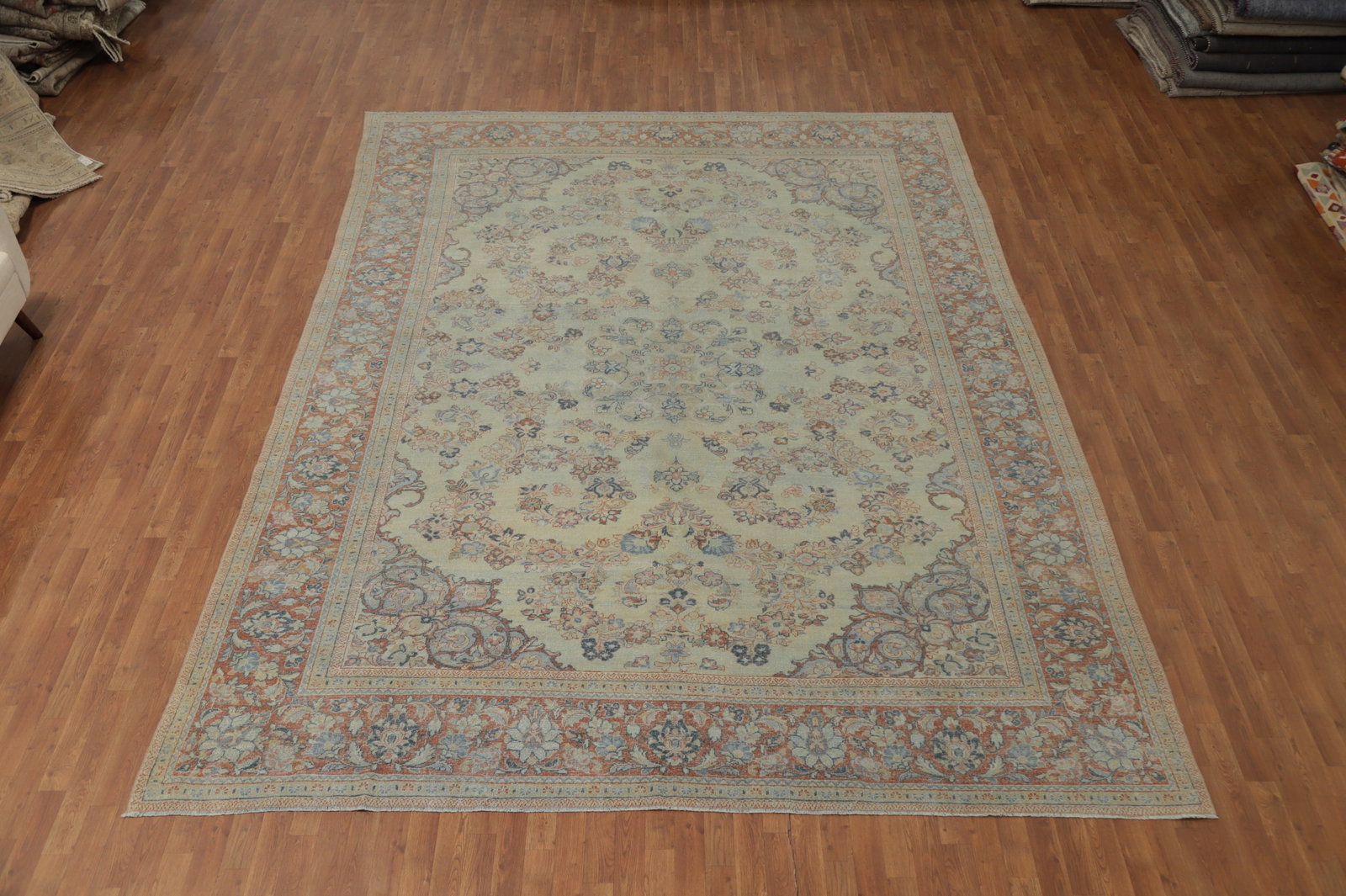 Antique Vegetable Dye Mahal Persian Area Rug 10x13 - 4