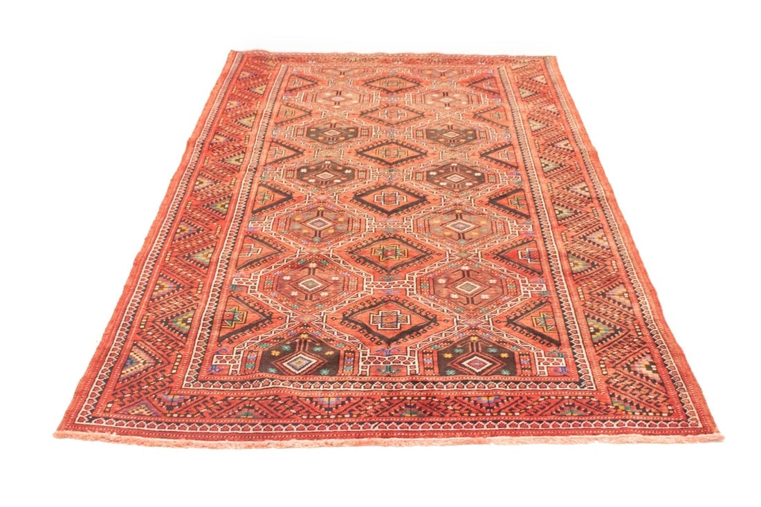 Vintage Red Tribal 5X10 Shiraz Lori Persian Rug - 7