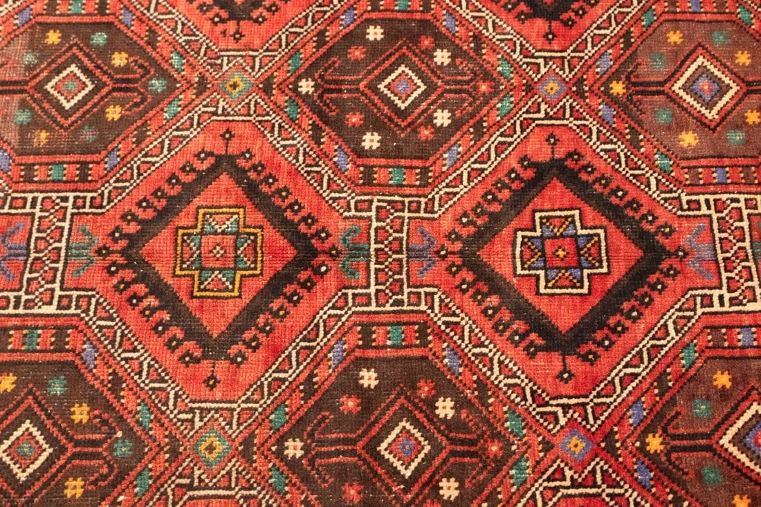 Vintage Red Tribal 5X10 Shiraz Lori Persian Rug - 8