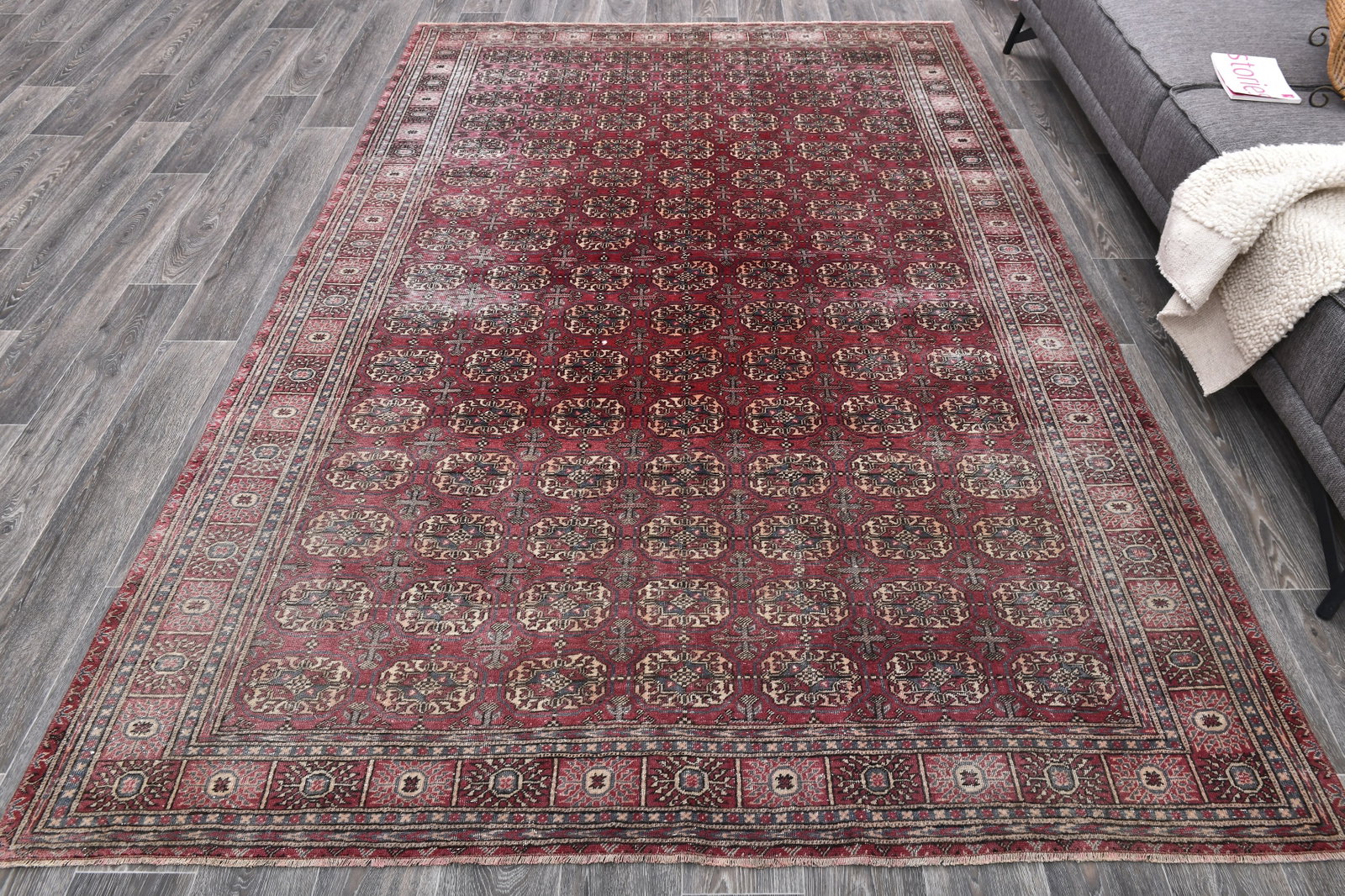 6'3'' x 9'5'' Turkish Vintage Runner Rug - 243826 - 3
