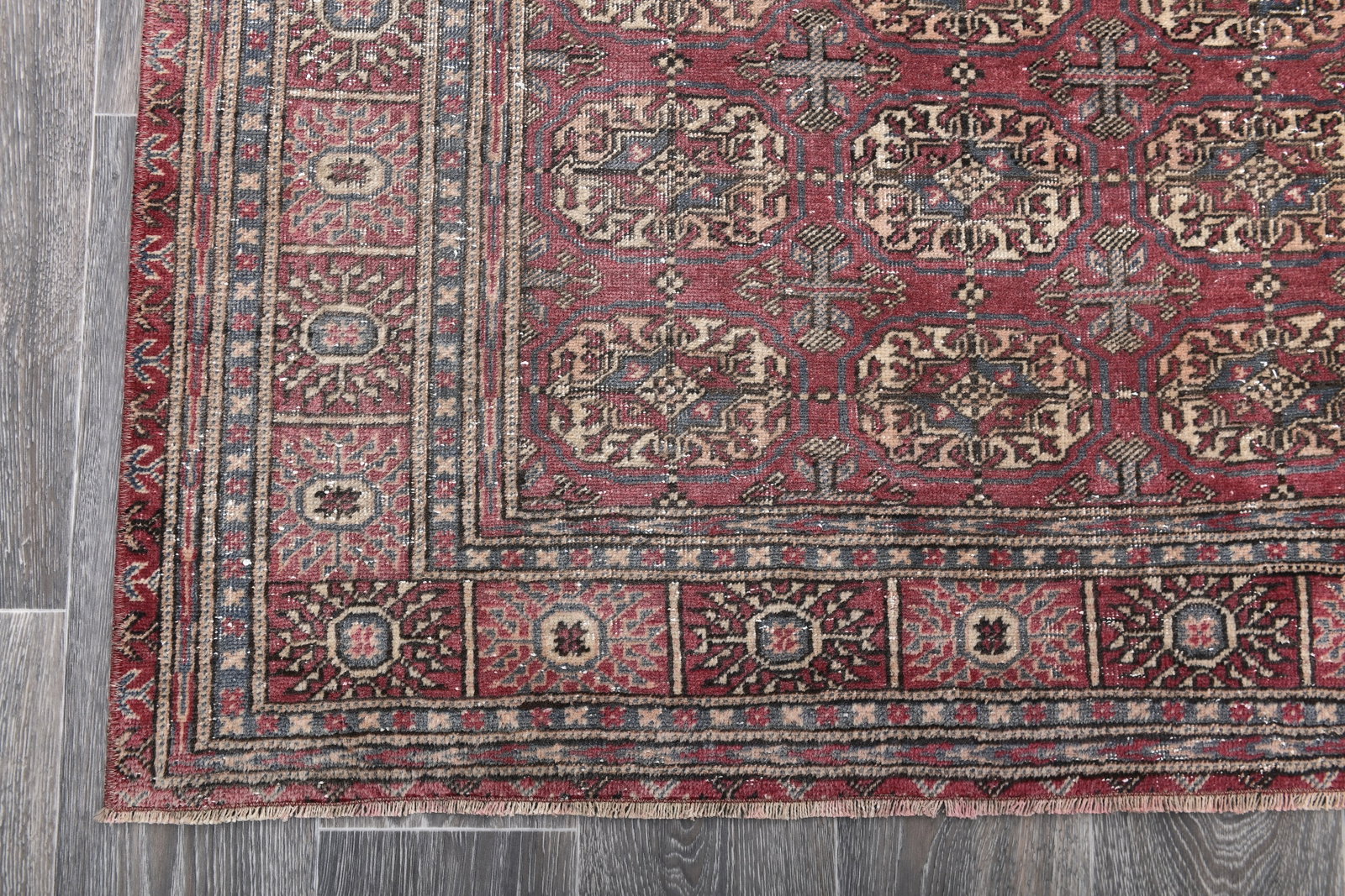 6'3'' x 9'5'' Turkish Vintage Runner Rug - 243826 - 8