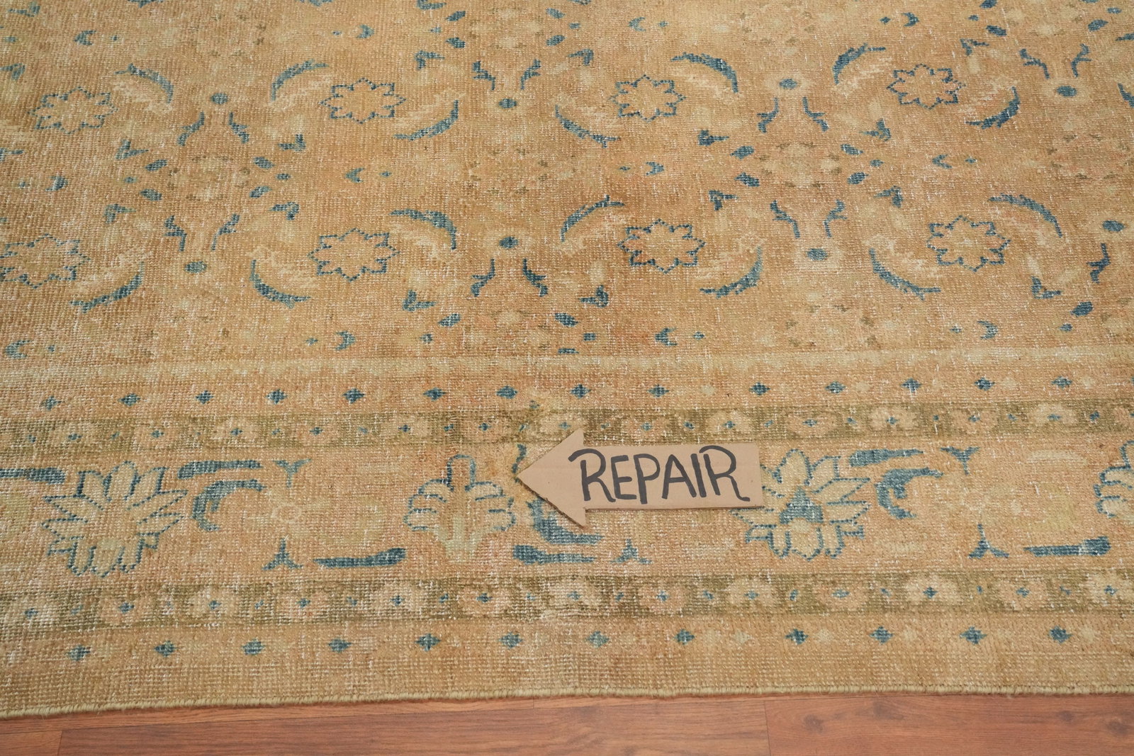 Antique Vegetable Dye Tabriz Persian Area Rug 7x10 - 12