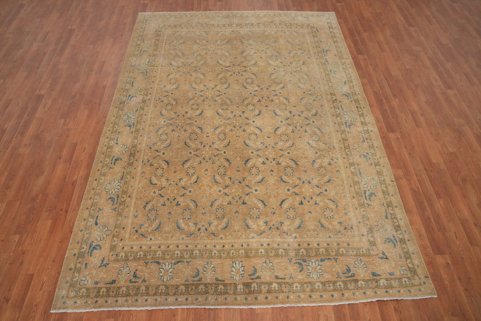 Antique Vegetable Dye Tabriz Persian Area Rug 7x10 - 4