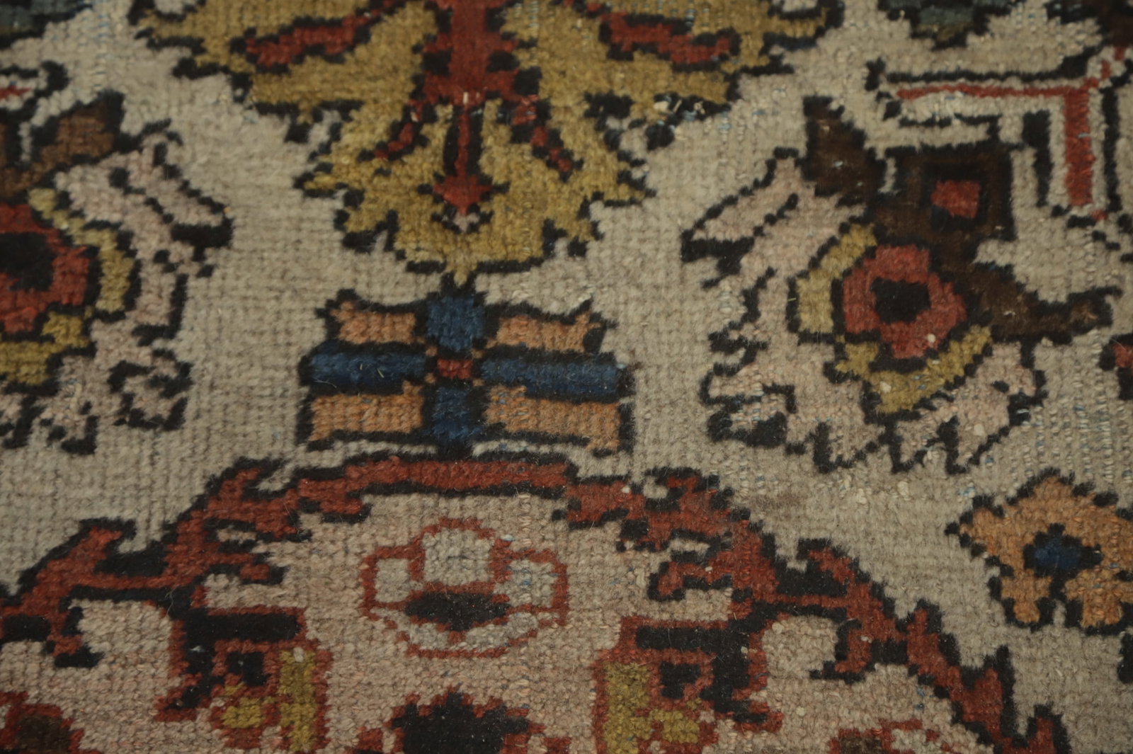 Pre-1900 Antique Mahal Vegetable Dye Persian Rug 9x12 - 10