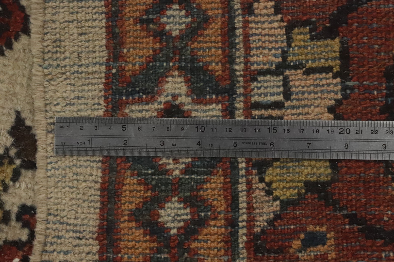 Pre-1900 Antique Mahal Vegetable Dye Persian Rug 9x12 - 16