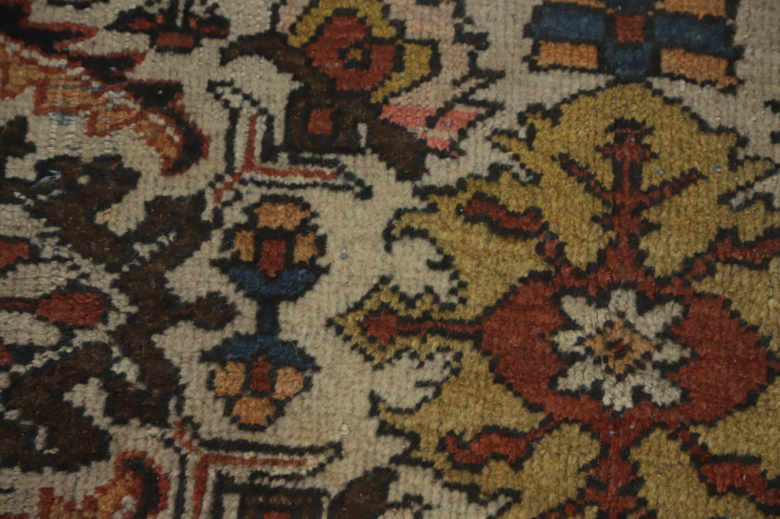 Pre-1900 Antique Mahal Vegetable Dye Persian Rug 9x12 - 8