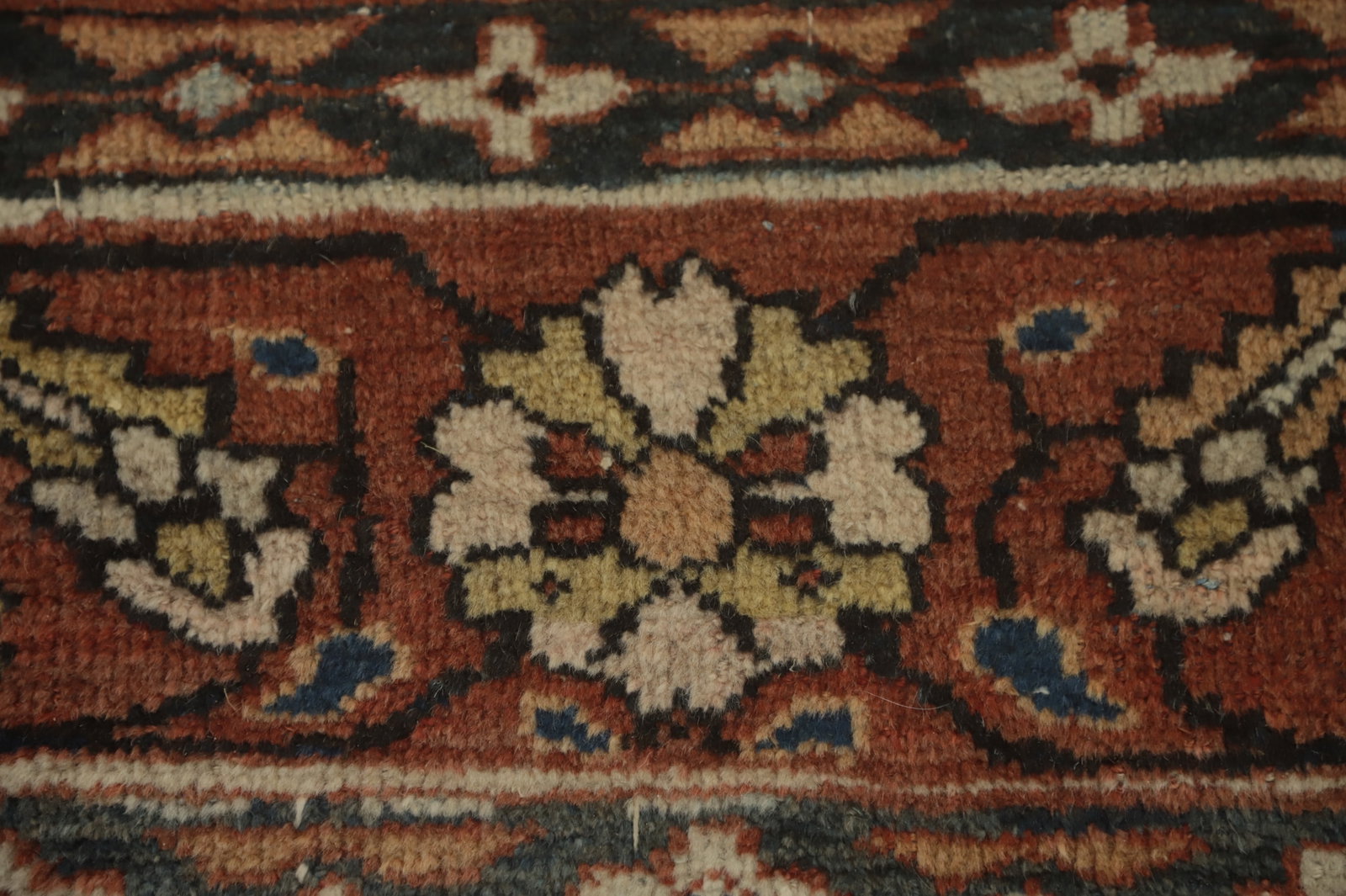Pre-1900 Antique Mahal Vegetable Dye Persian Rug 9x12 - 9