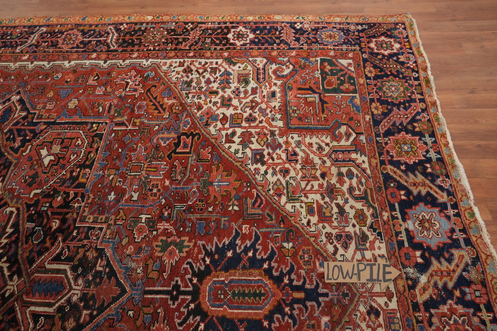 Antique Vegetable Dye Heriz Persian Area Rug 9x12 - 12