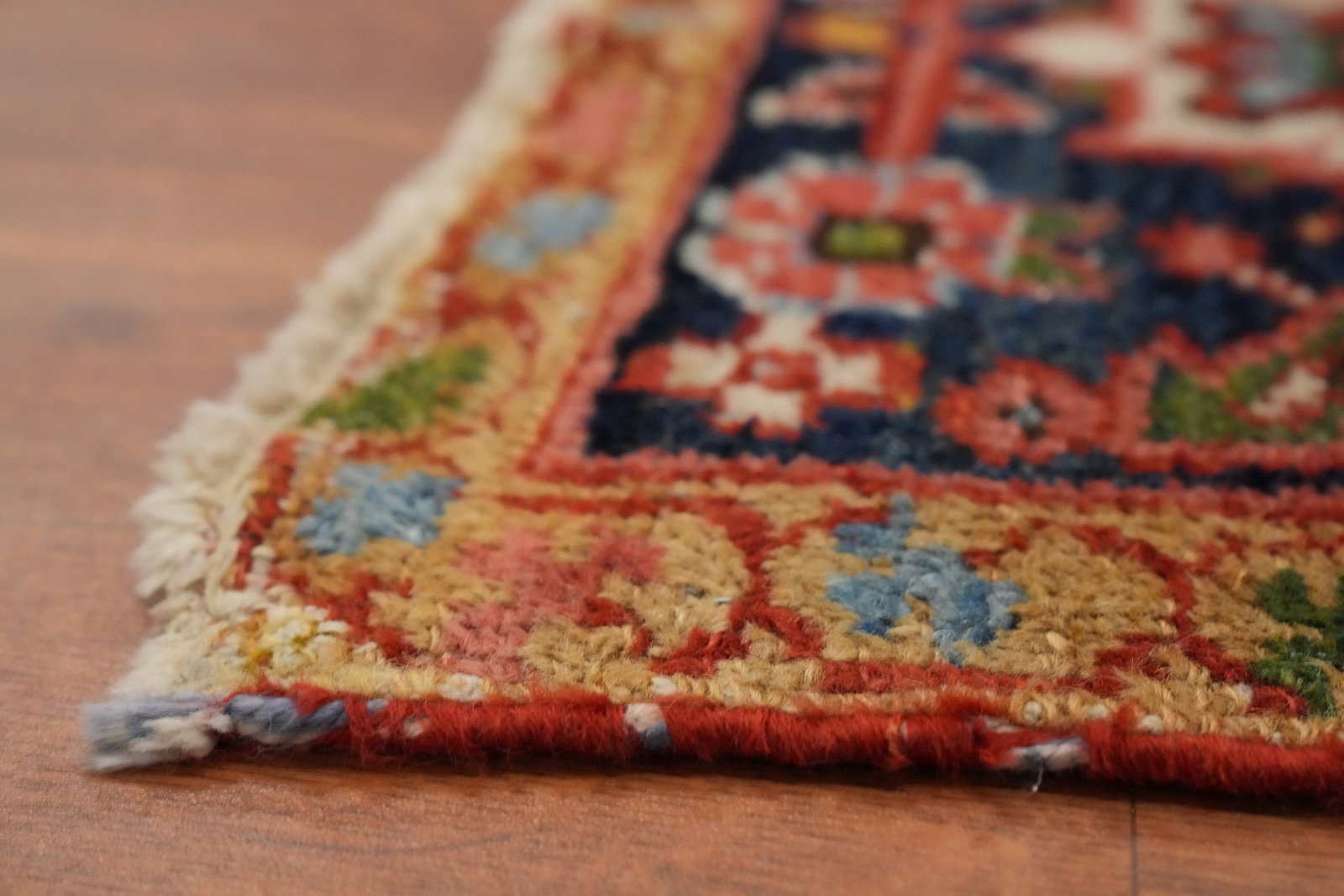 Antique Vegetable Dye Heriz Persian Area Rug 9x12 - 13