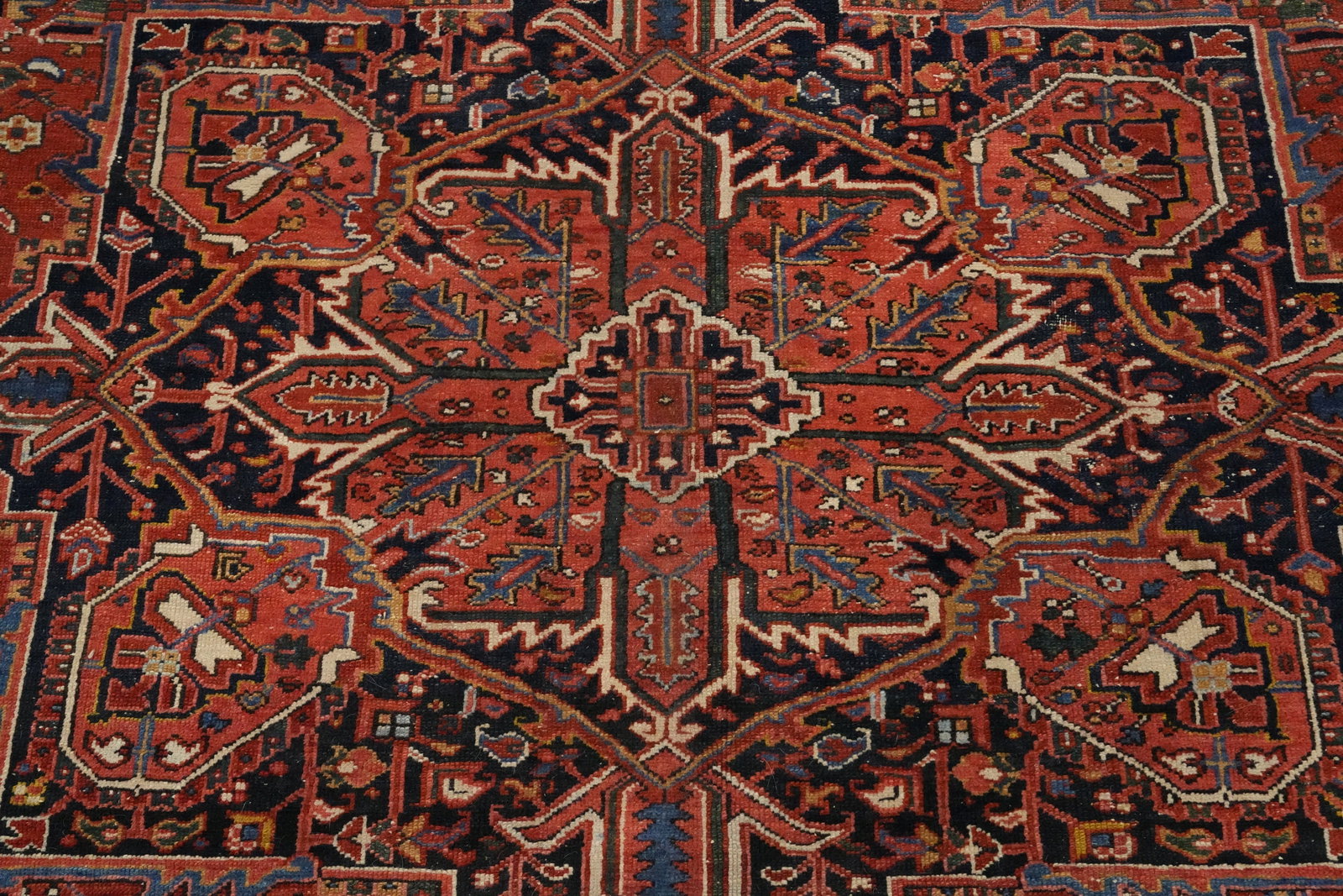Antique Vegetable Dye Heriz Persian Area Rug 9x12 - 5
