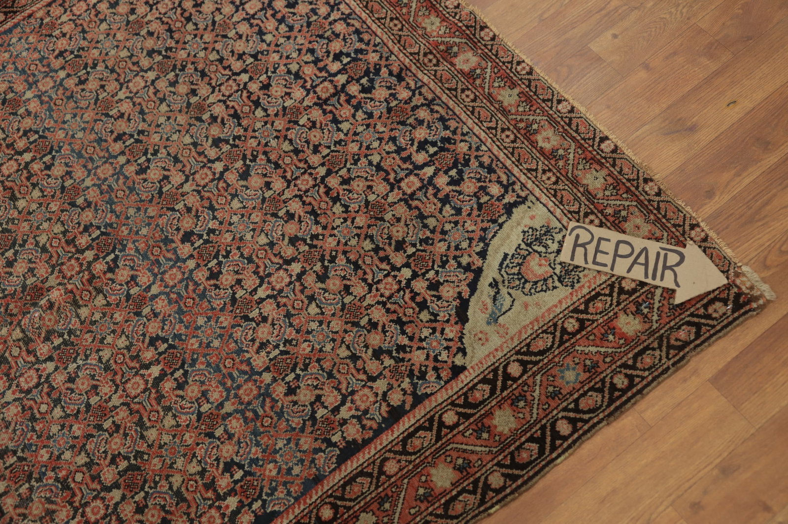 Pre-1900 Antique Vegetable Dye Malayer Persian Rug 4x6 - 10