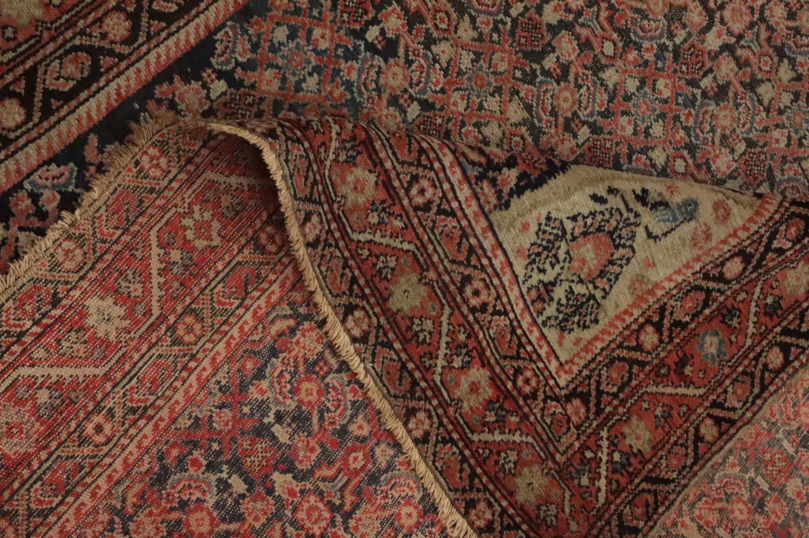 Pre-1900 Antique Vegetable Dye Malayer Persian Rug 4x6 - 13